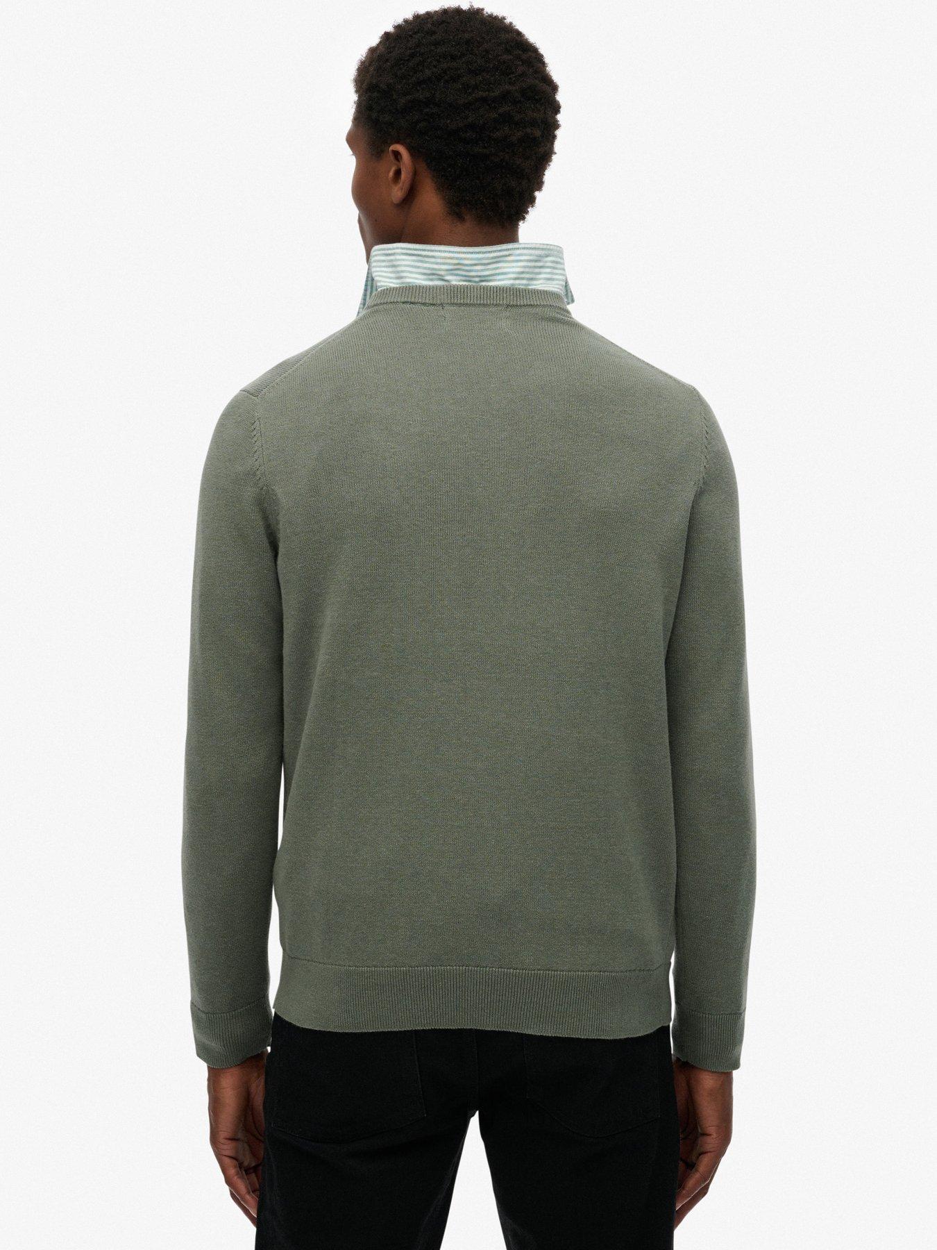 Image 2 of 5 of Superdry Superdry Essentials Cotton Knitted Jumper - Light Green