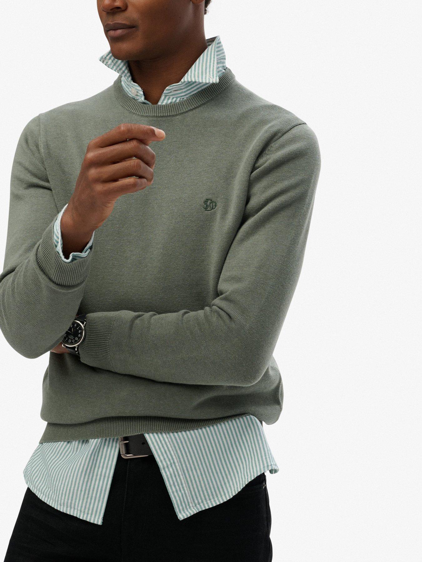 Image 5 of 5 of Superdry Superdry Essentials Cotton Knitted Jumper - Light Green