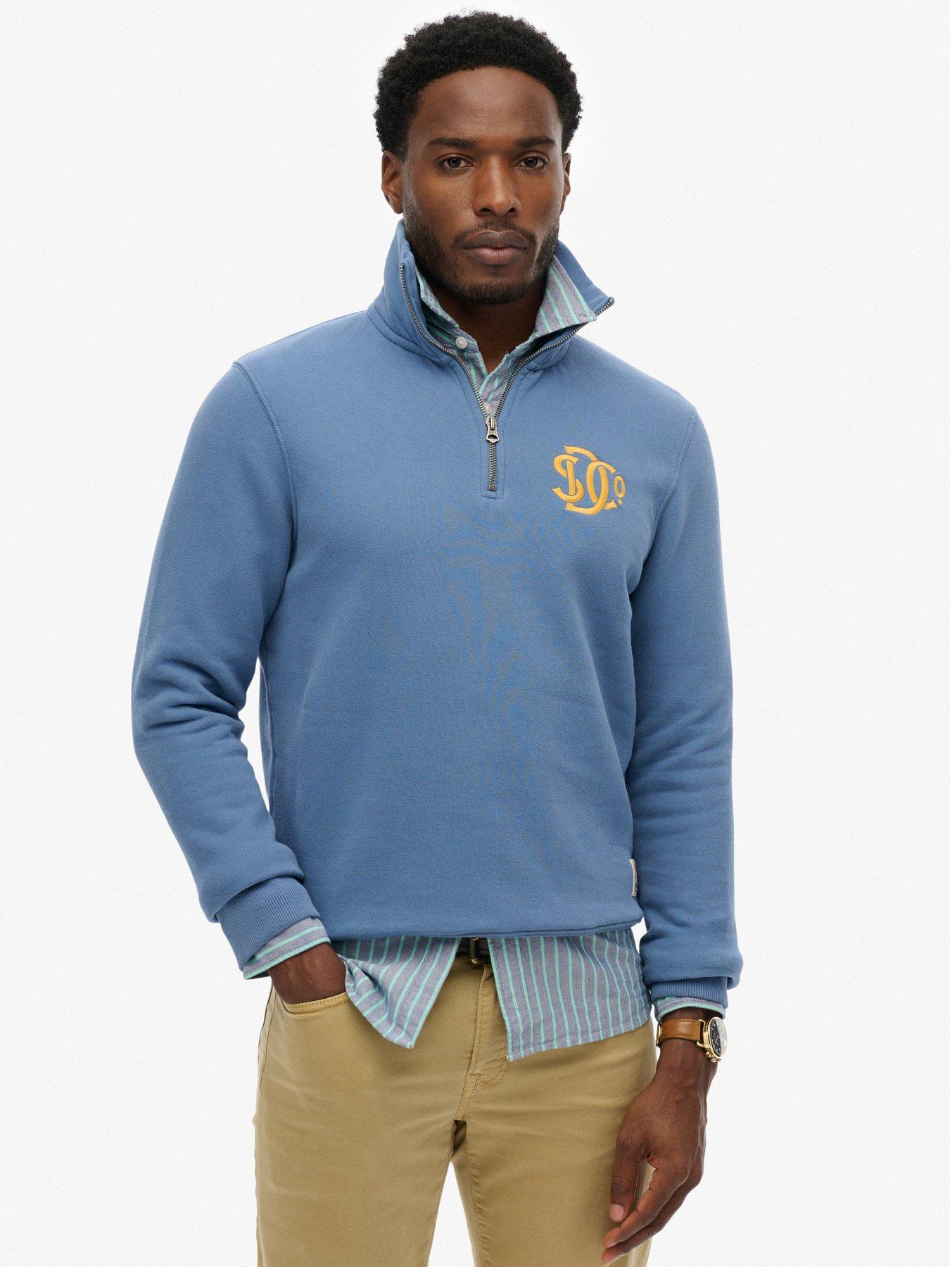 Superdry Superdry Neon Half Zip Sweatshirt - Light Blue