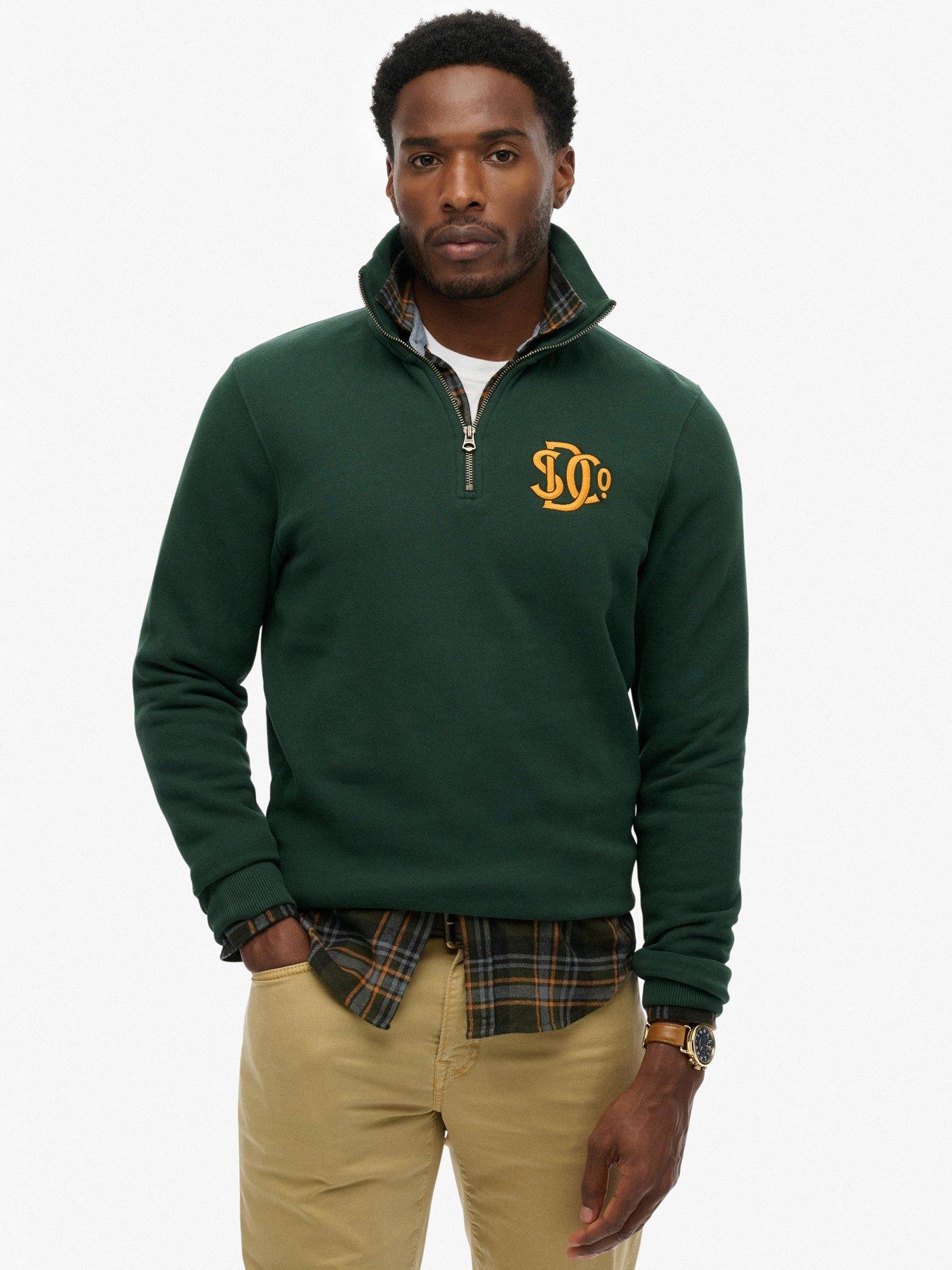 superdry-superdry-neon-half-zip-sweatshirt-dark-greenfront