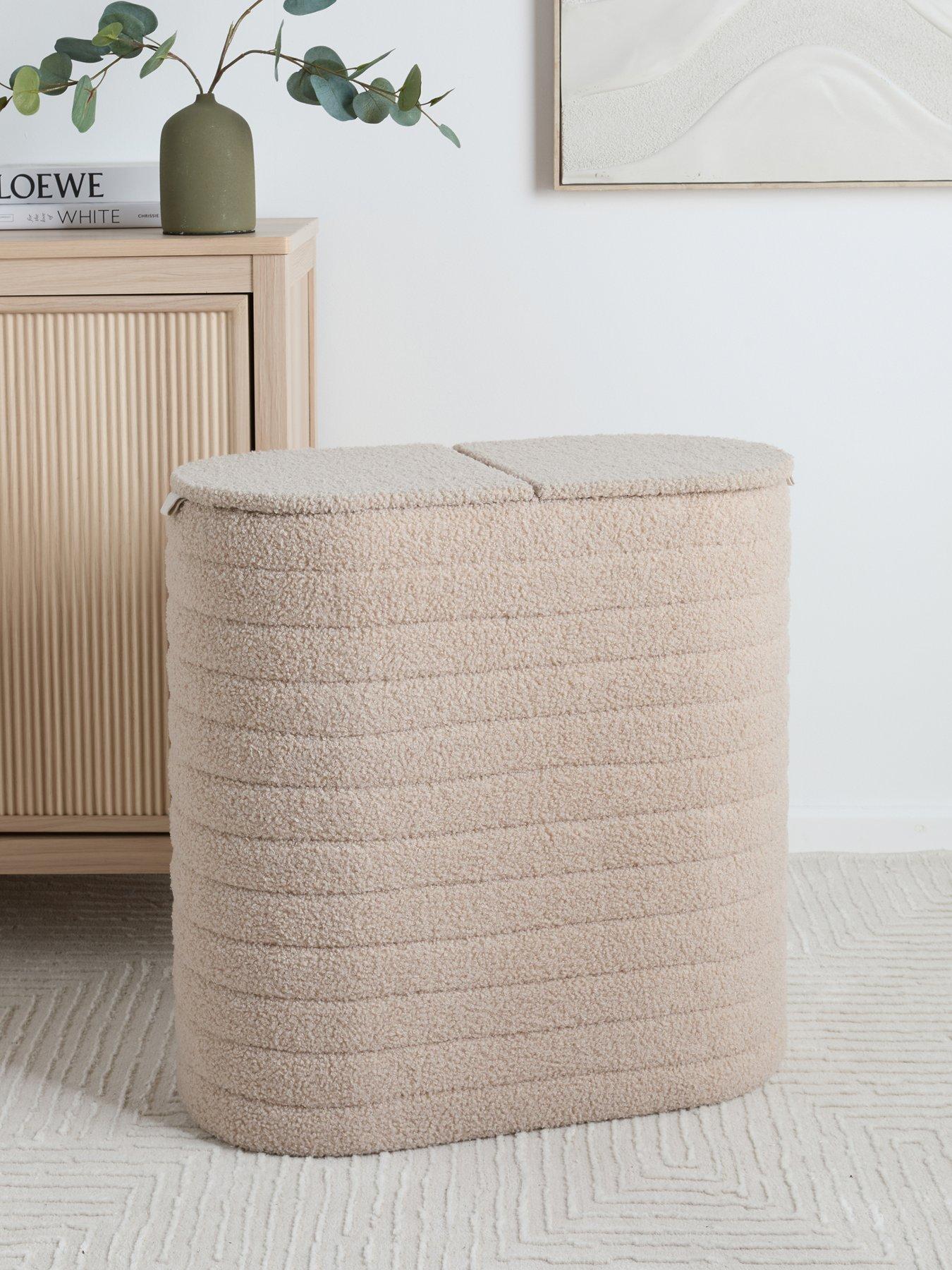The Very Collection Ribbed Laundry Sorter - Mink