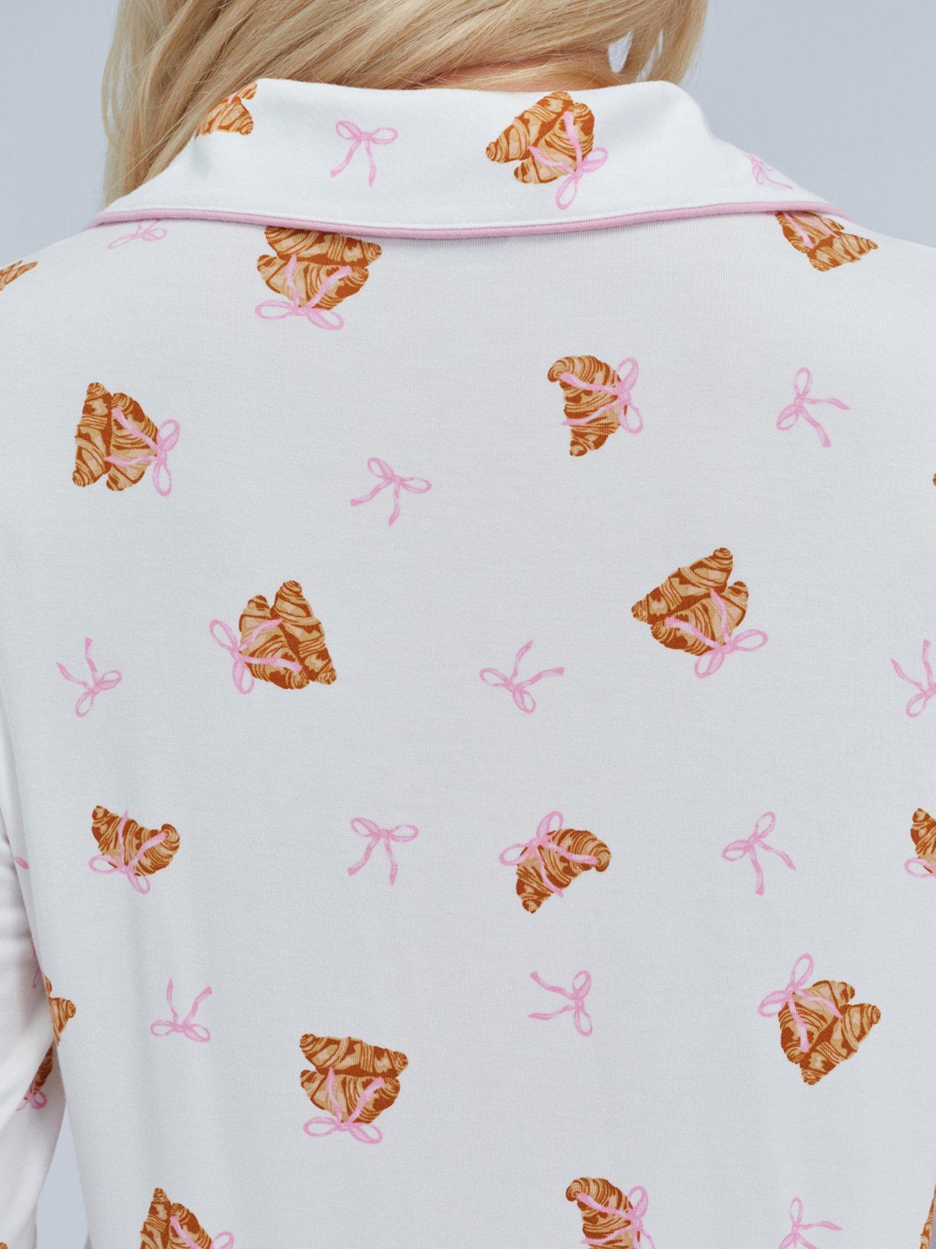 Image 3 of 4 of Boux Avenue Girls Croissant Modal Pyjamas - Ivory Mix