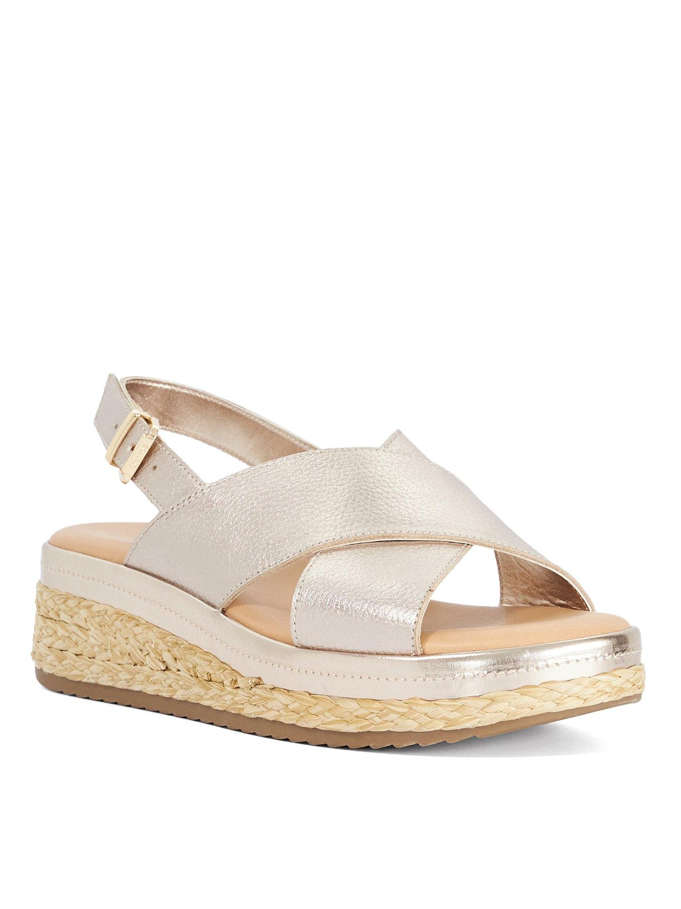 dune-london-kiya-crossover-strap-sandal-goldstillFront