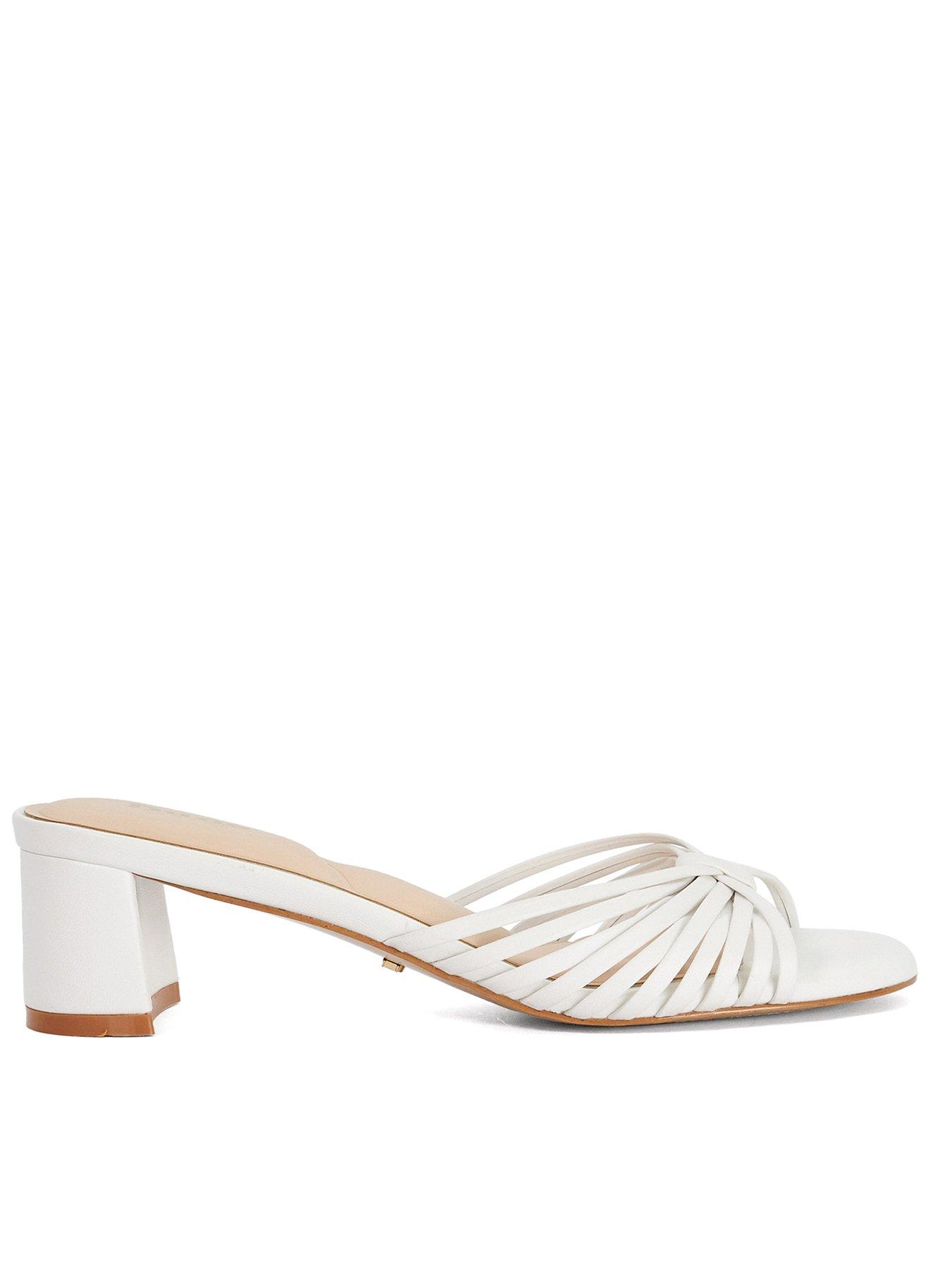 Dune London Maggies Ankle Cuff Detail Heeled Sandals - White