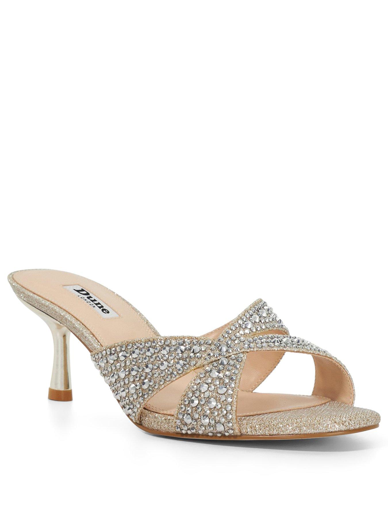 Image 2 of 6 of Dune London Monette Embellished Mule Heel - Gold