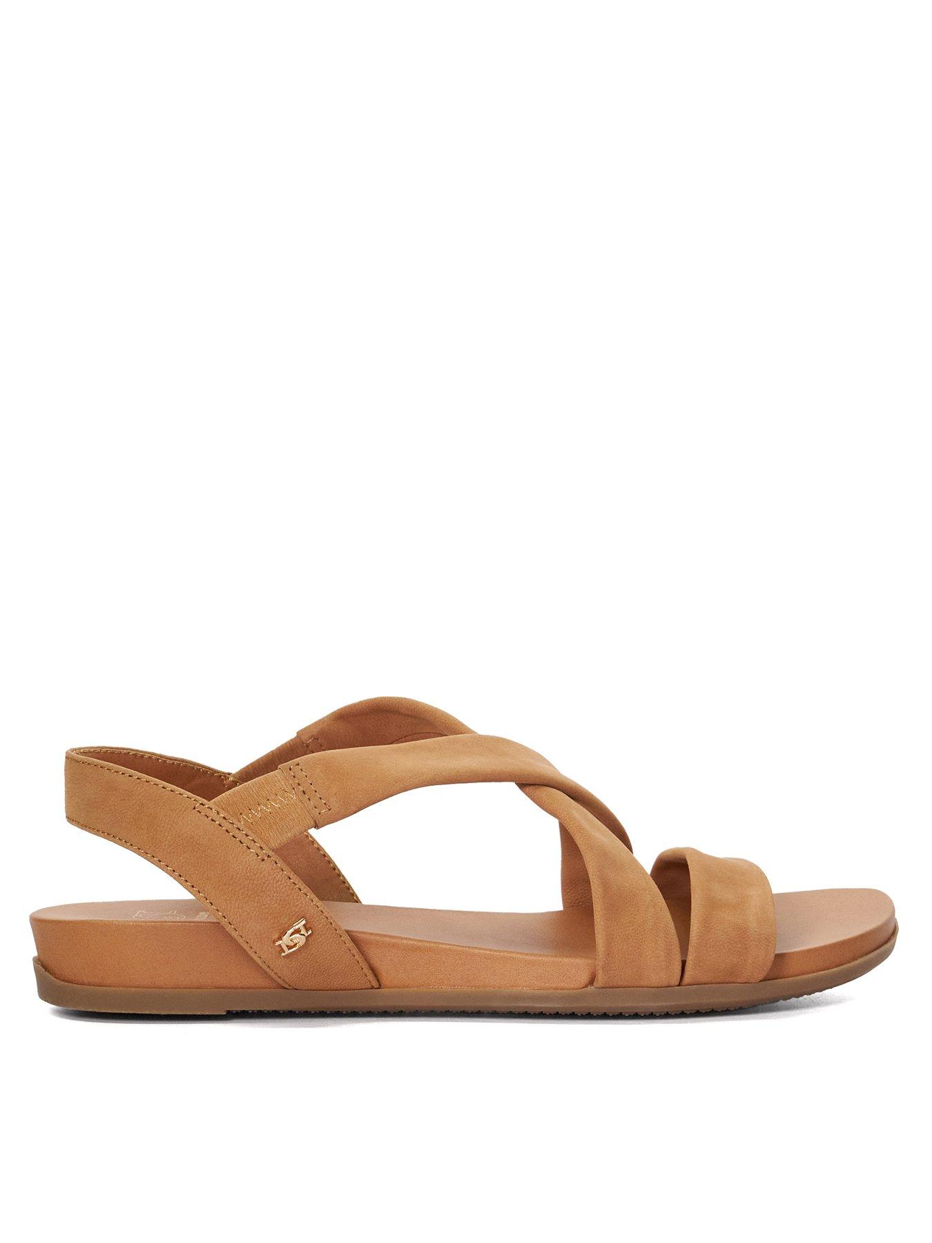 dune-london-wide-fit-landies-flat-sandals-camelfront