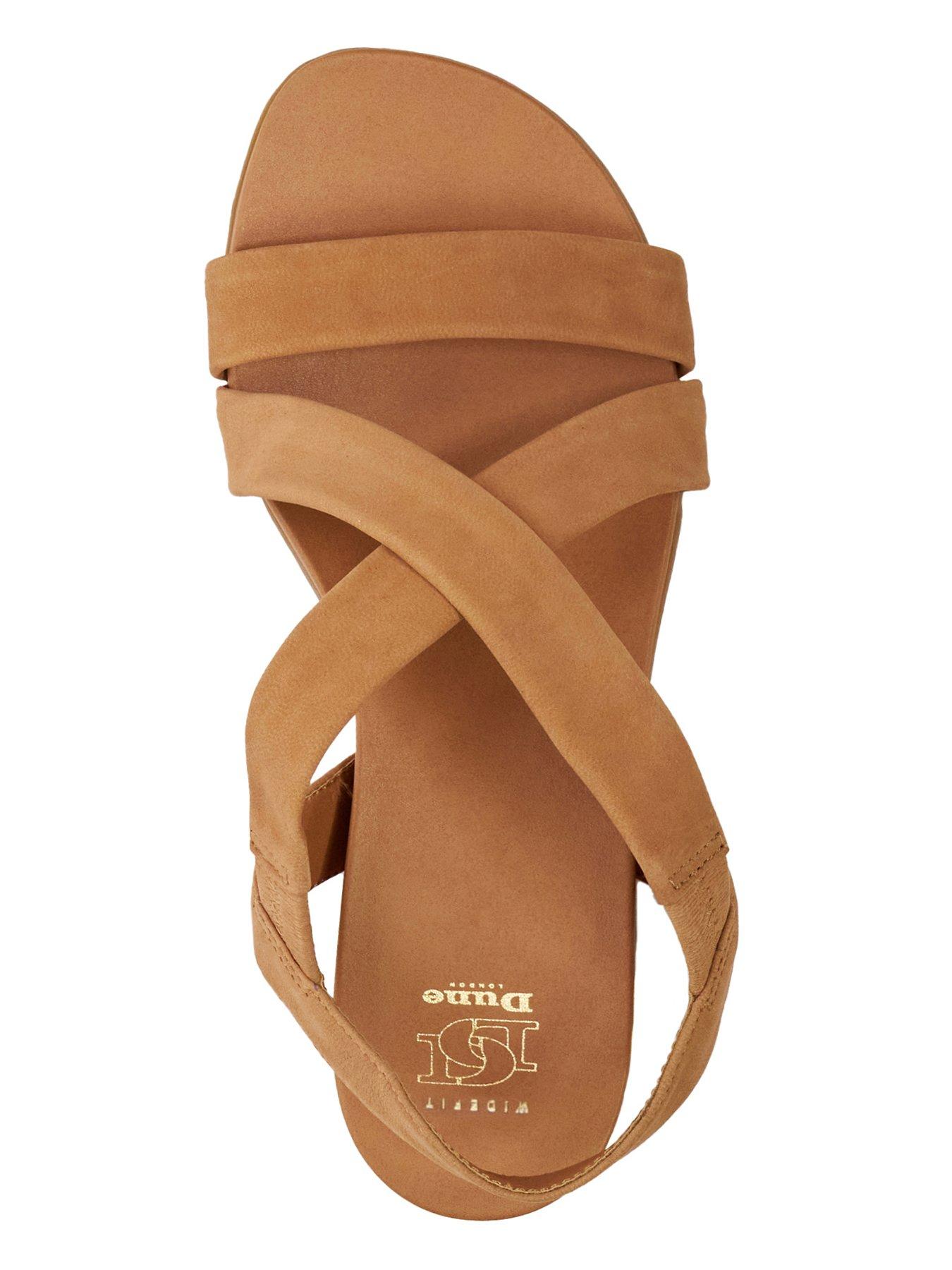 dune-london-wide-fit-landies-flat-sandals-cameloutfit