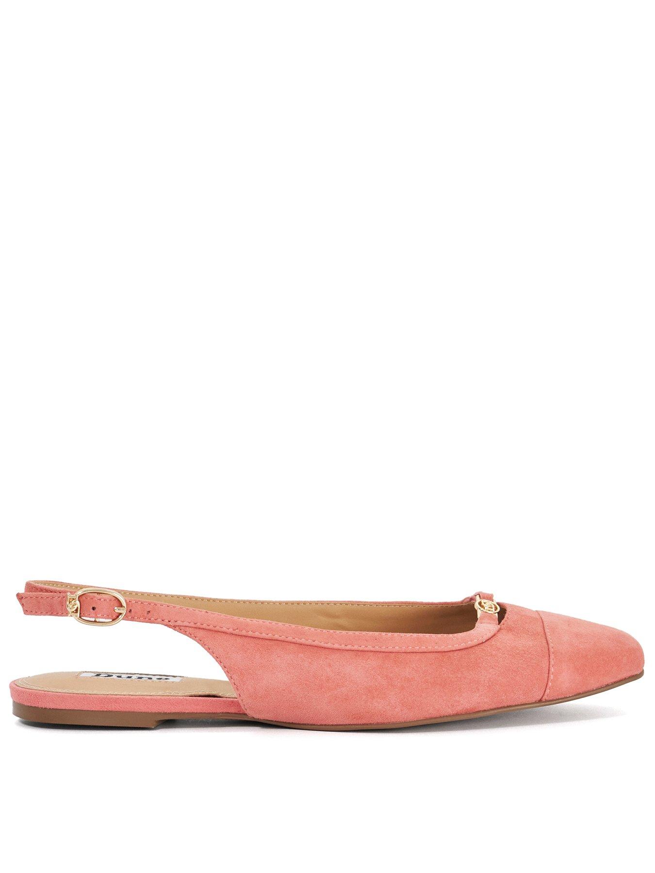 dune-london-hanna-suede-sling-back-logo-flats-pink