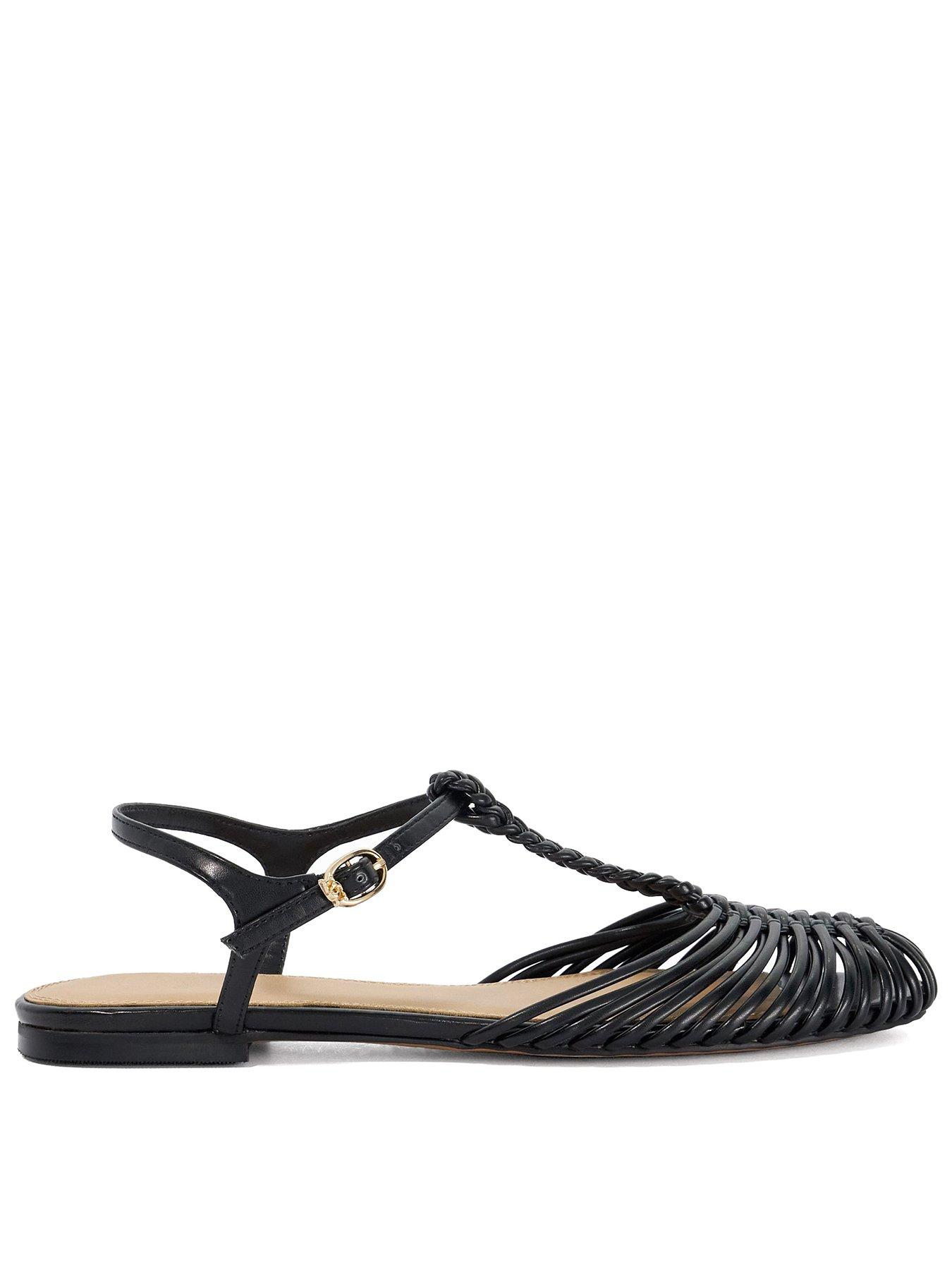 Dune London Harmoni Flower Corsage Ballerina - Black