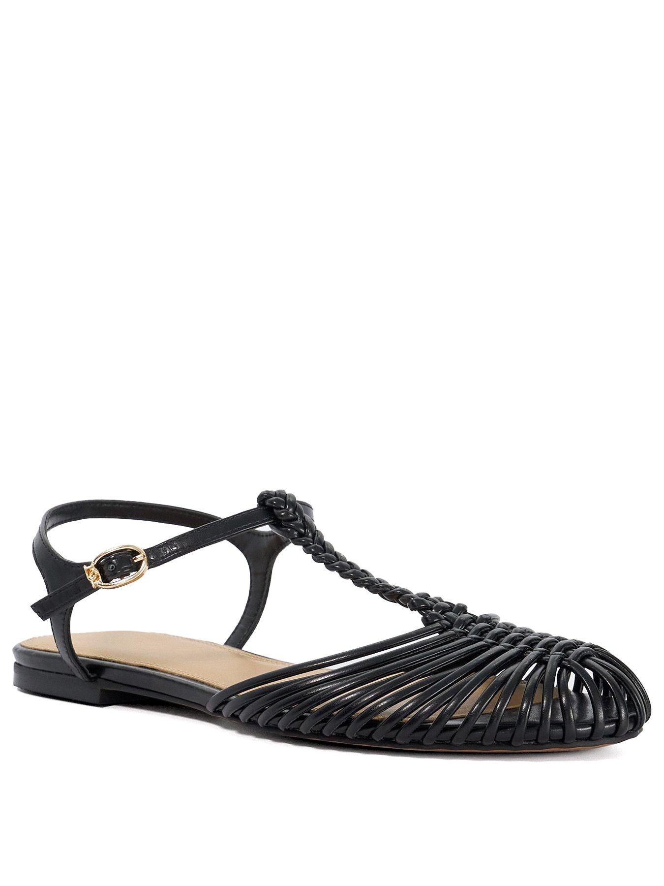 Image 2 of 6 of Dune London Harmoni Flower Corsage Ballerina - Black