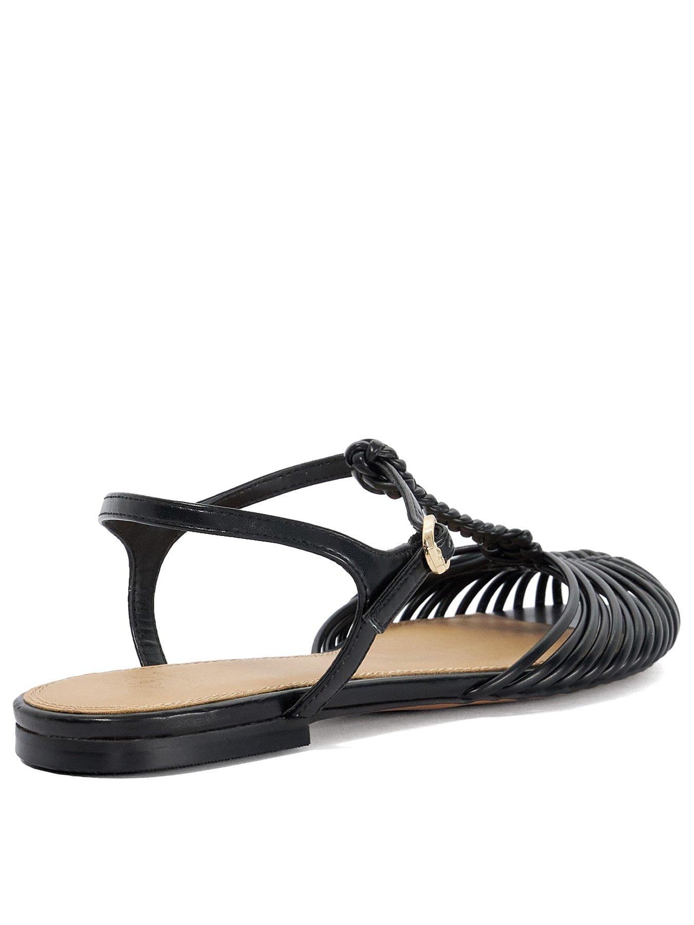 Image 3 of 6 of Dune London Harmoni Flower Corsage Ballerina - Black