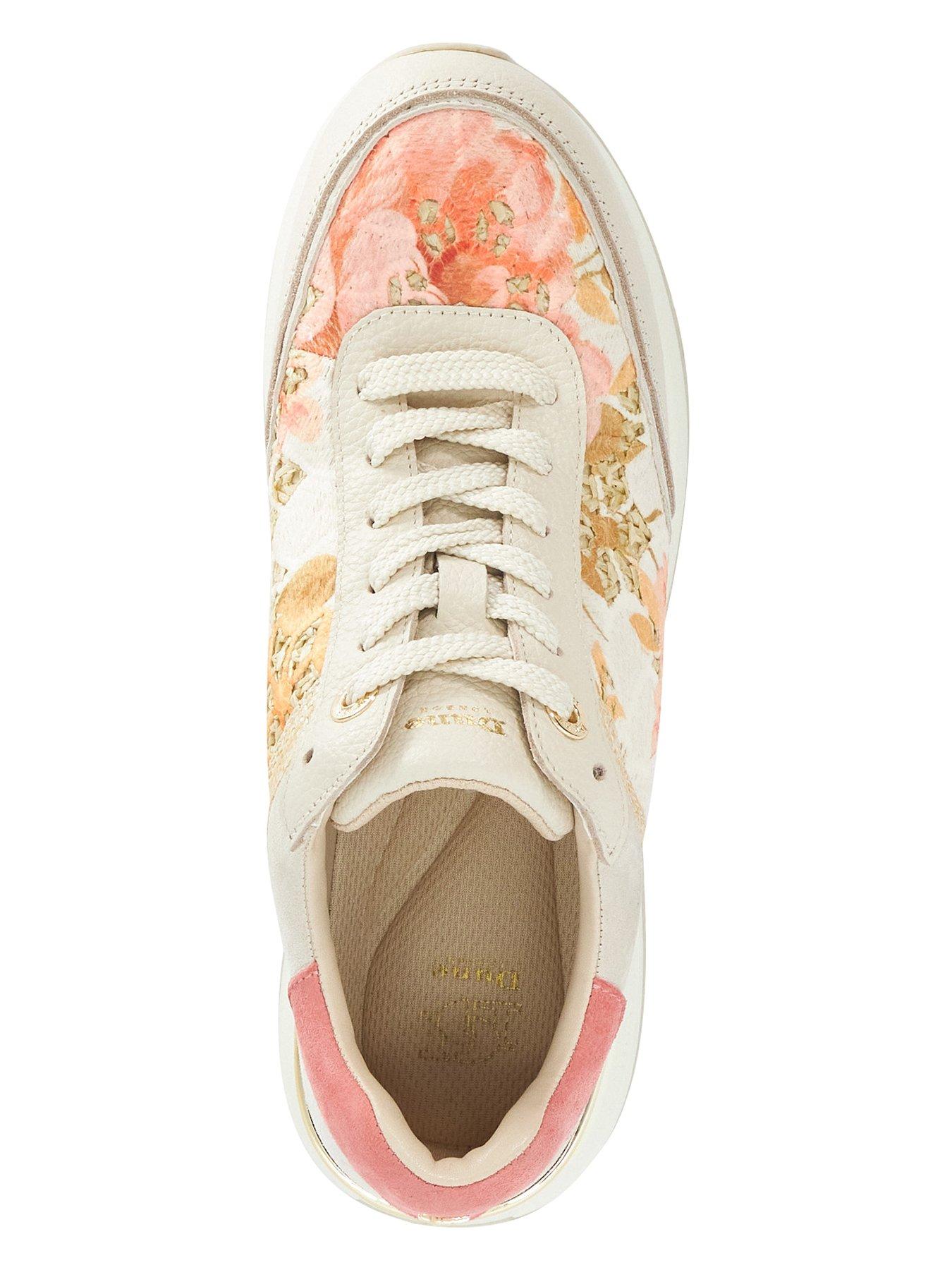 Image 4 of 6 of Dune London Esmara Lace Up Trainer - Pink