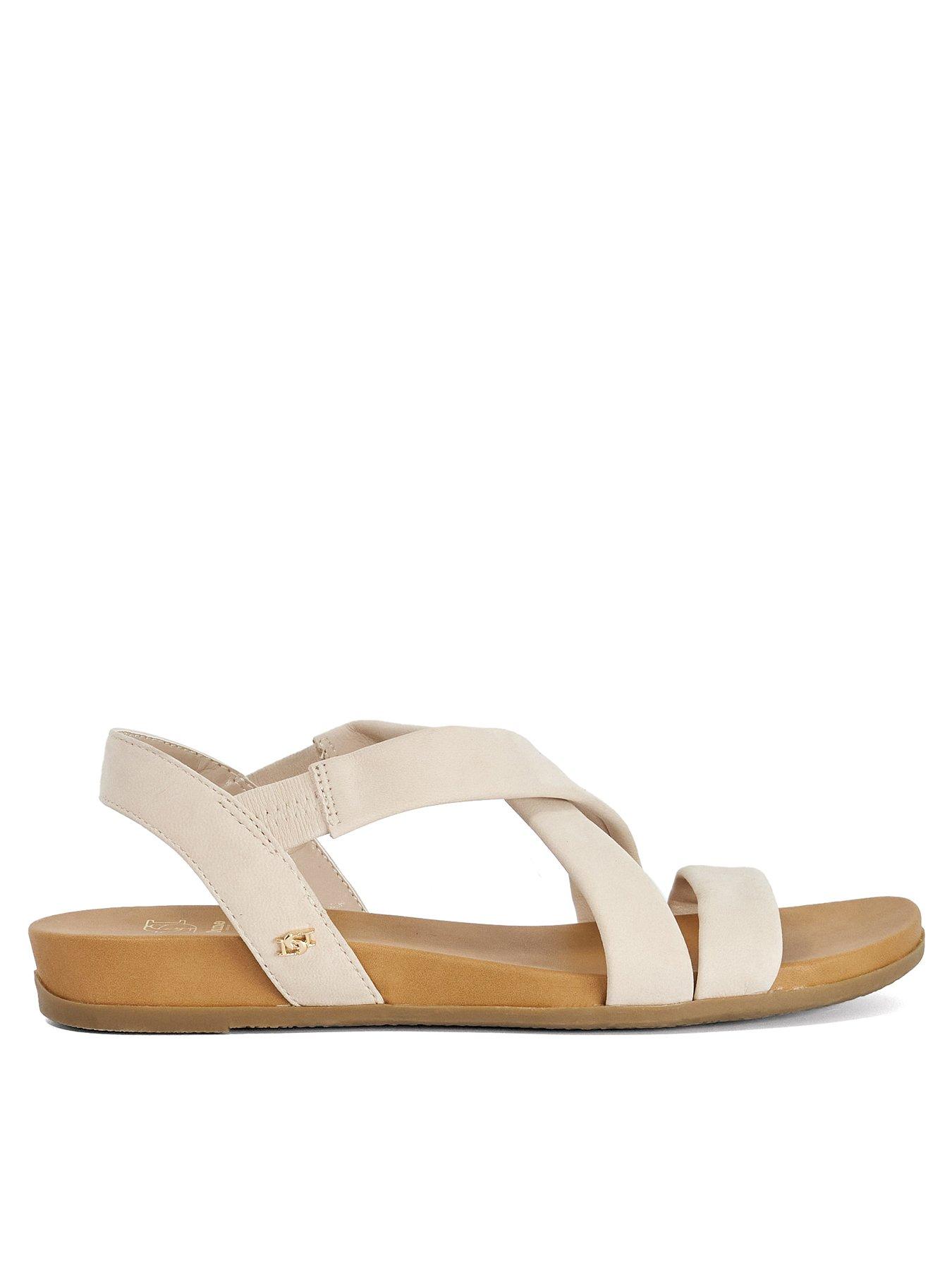 dune-london-landies-flat-sandals-whitefront