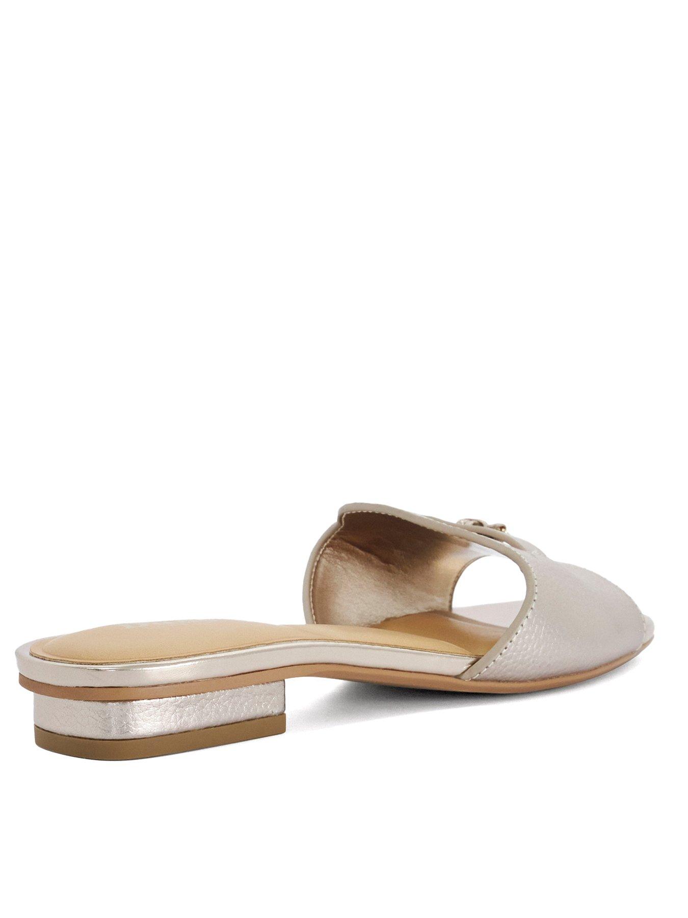 Image 3 of 5 of Dune London Lindo Flat Sandal - Gold