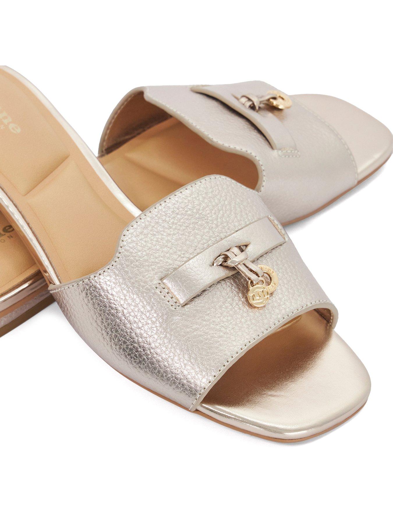 Image 5 of 5 of Dune London Lindo Flat Sandal - Gold