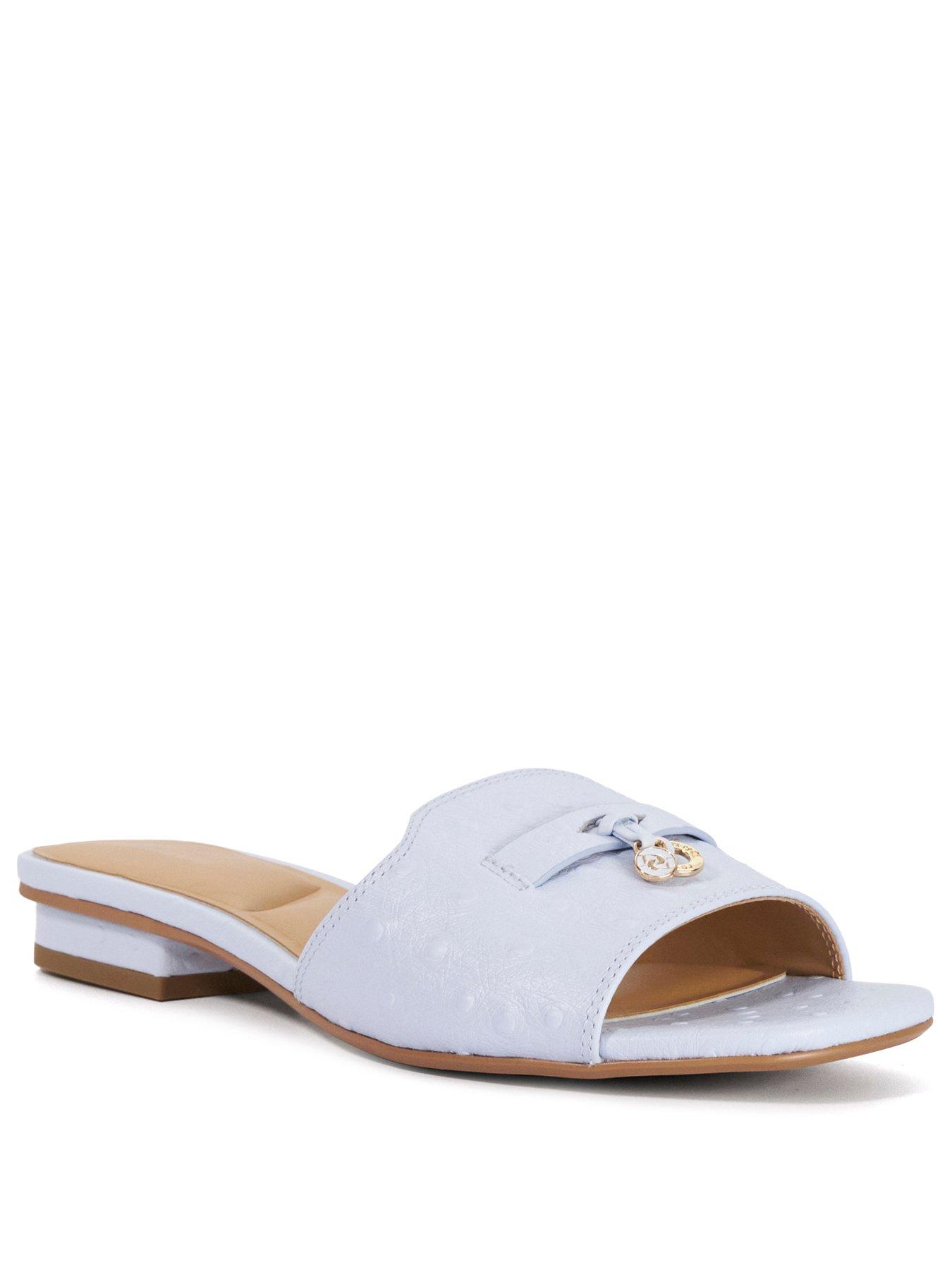 Image 2 of 5 of Dune London Lindo Flat Sandal - Blue
