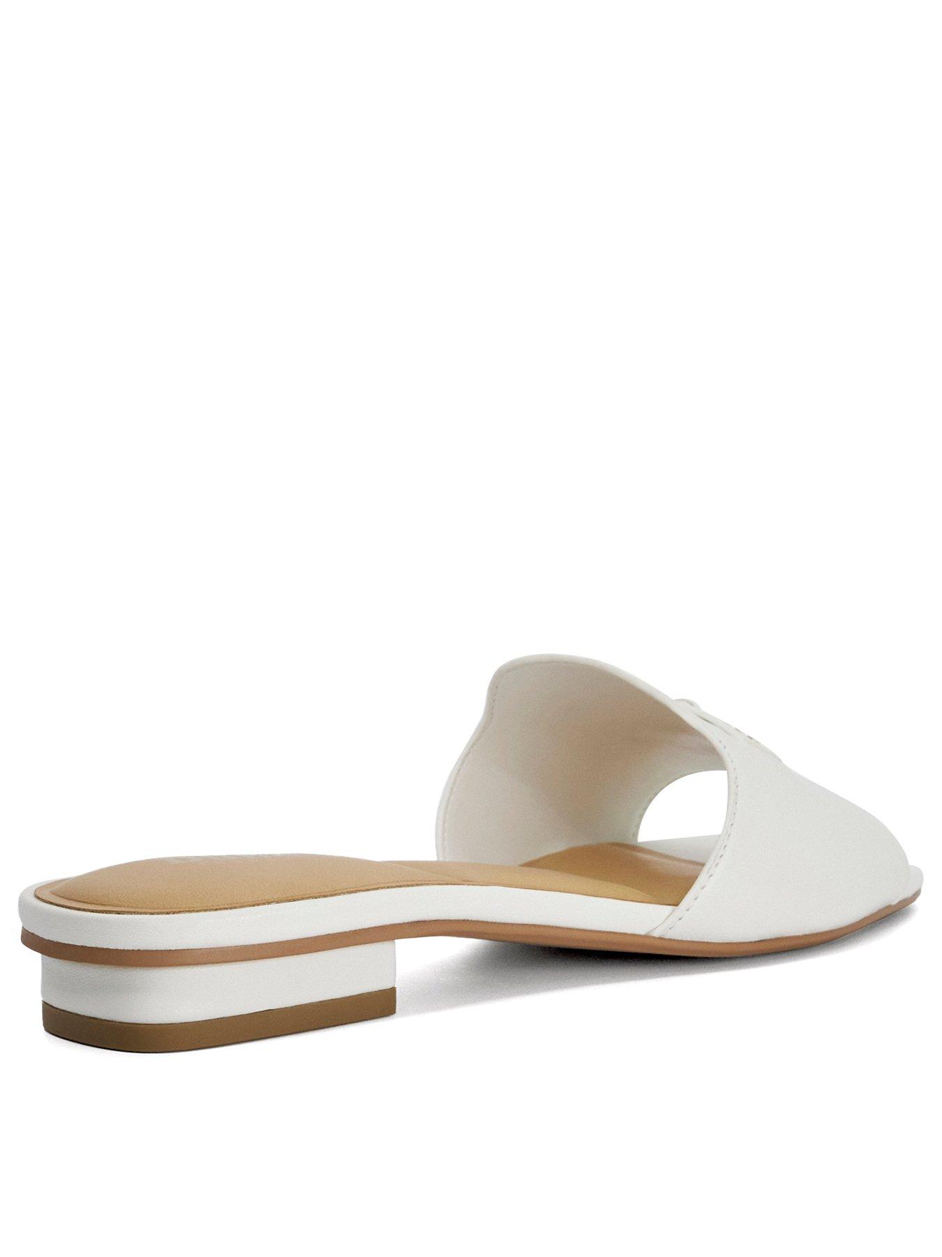 Image 3 of 5 of Dune London Lindo Flat Sandal - White