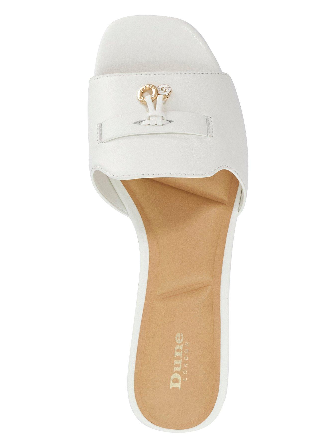 Image 4 of 5 of Dune London Lindo Flat Sandal - White