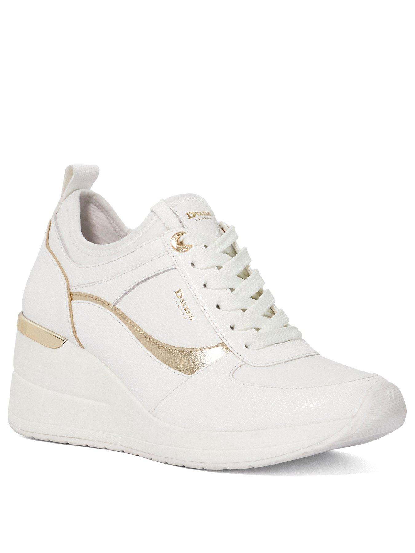dune-london-elarah-trainer-wedge-whitestillFront