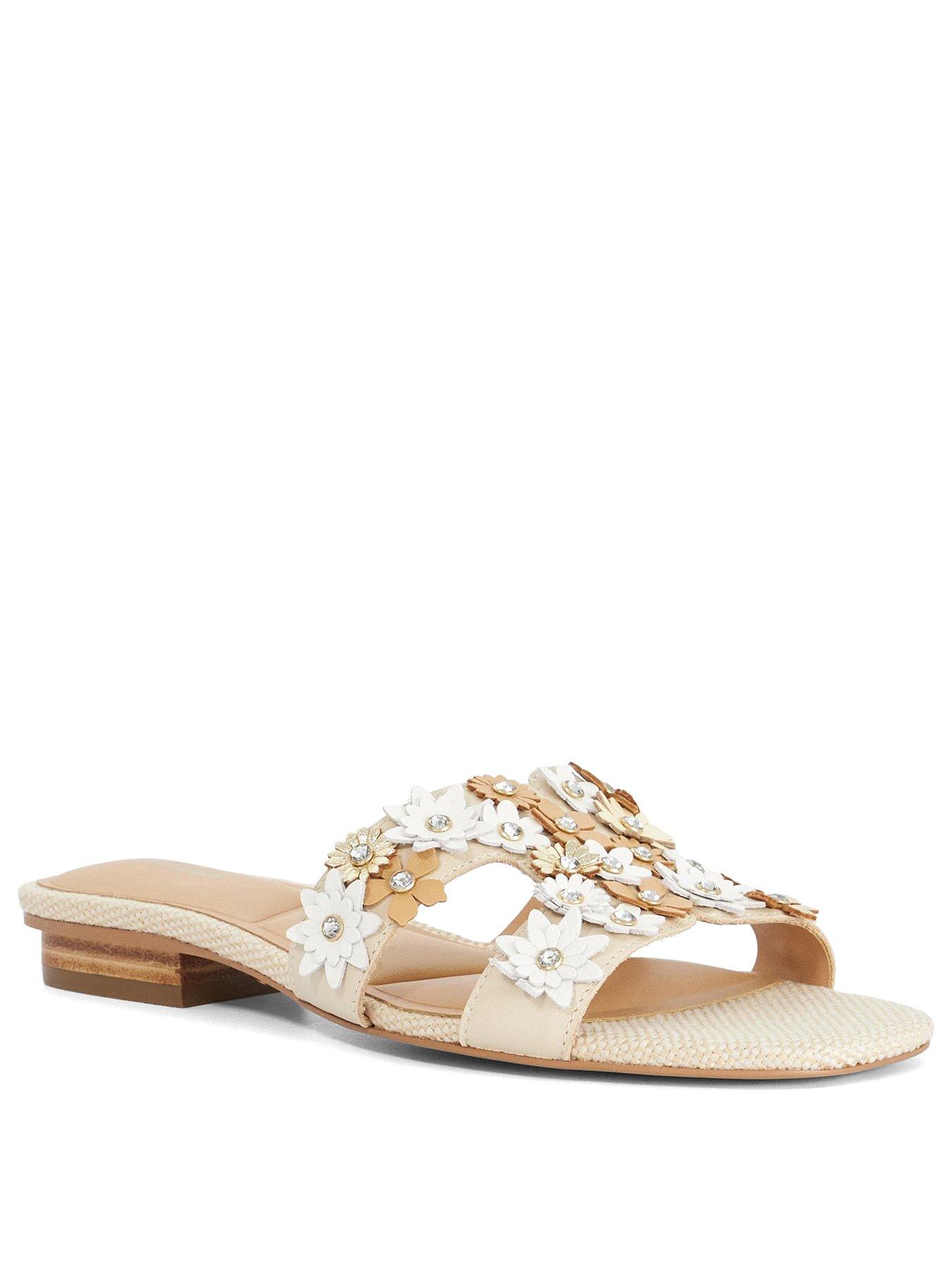 Image 2 of 5 of Dune London Loupes Smart Slider Sandals - Ecru