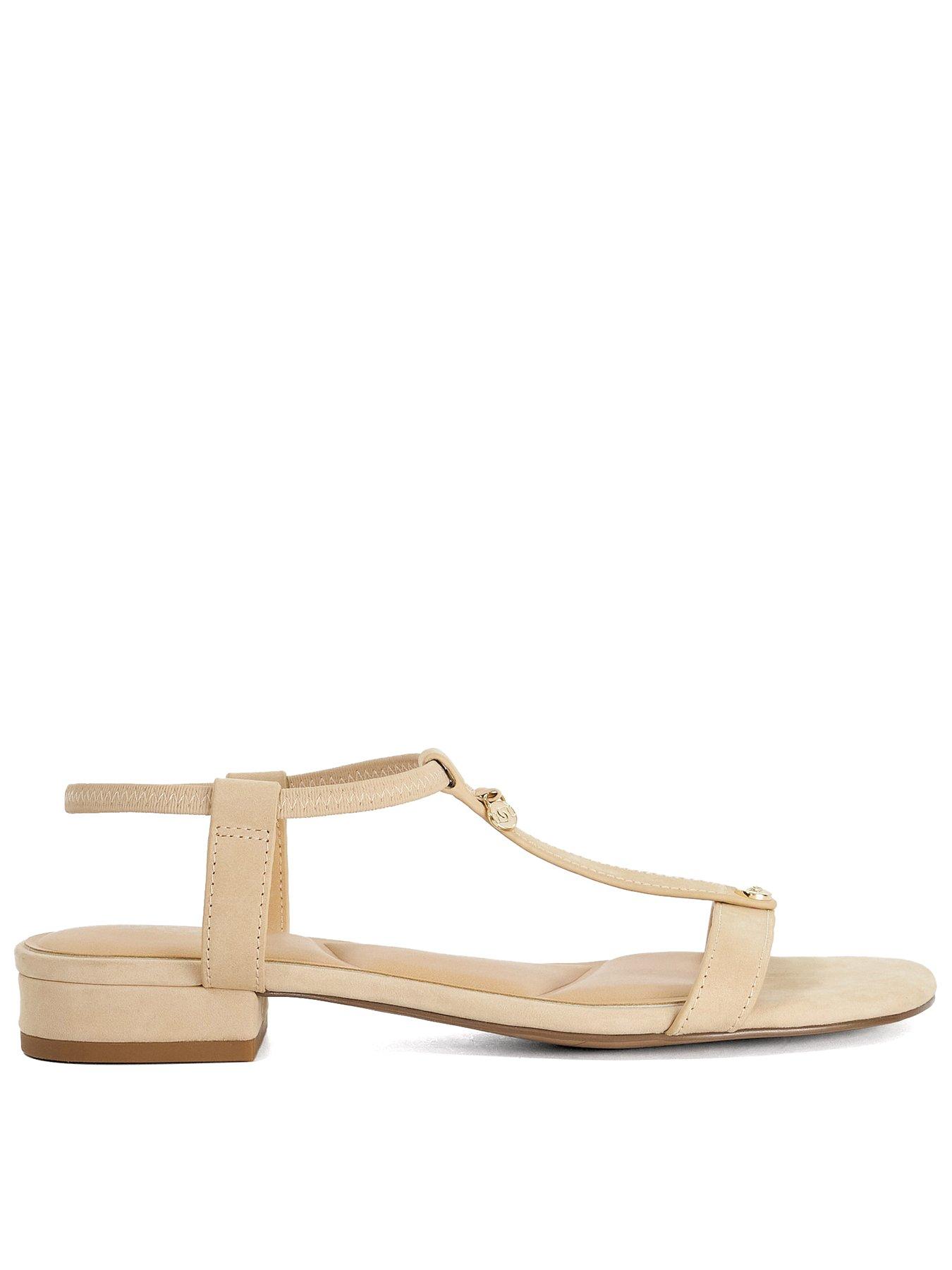 Image 1 of 6 of Dune London Lyra Open Toe Sandal - White