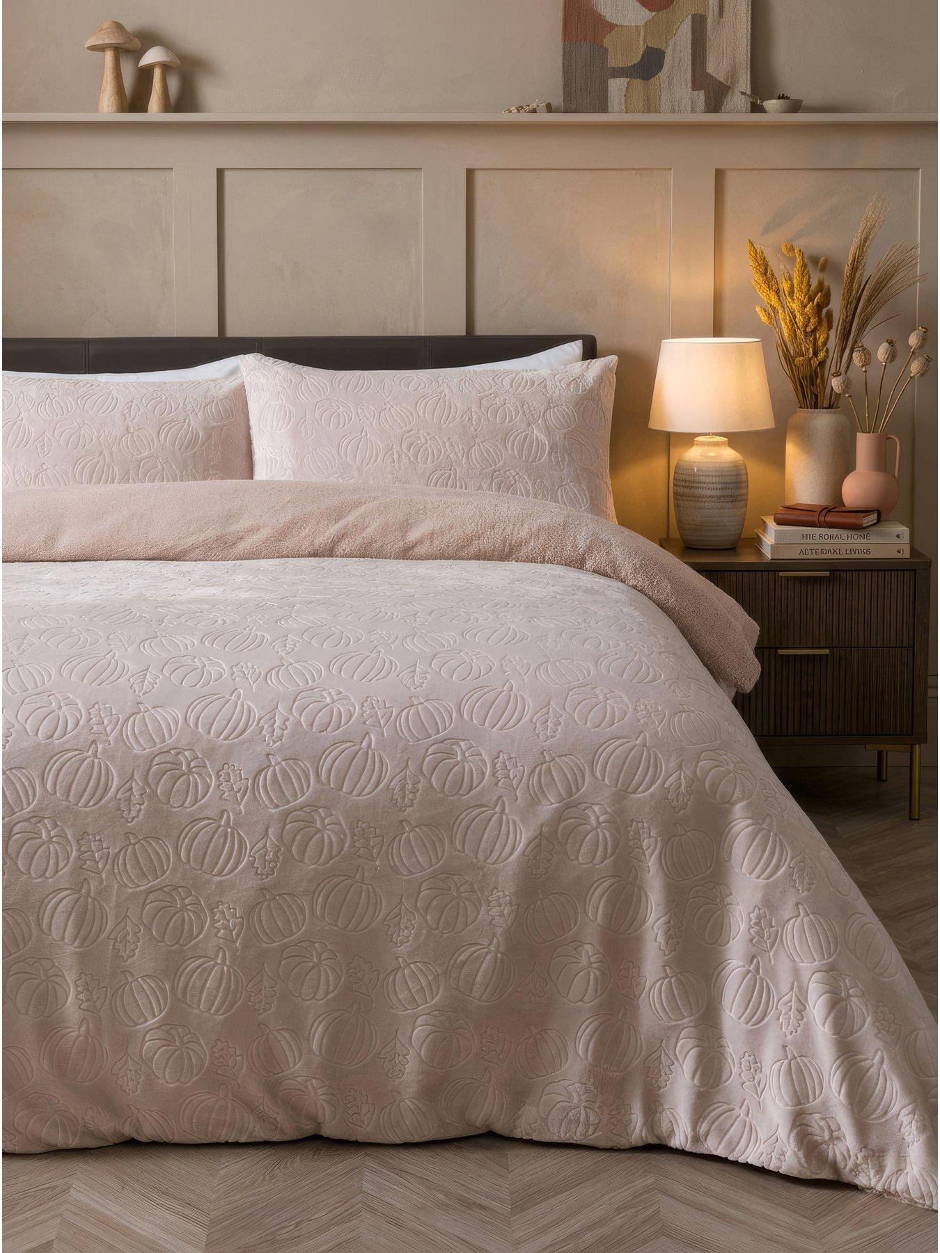 The Very Collection Pumpkin Embossed Fleece Duvet Set Sb