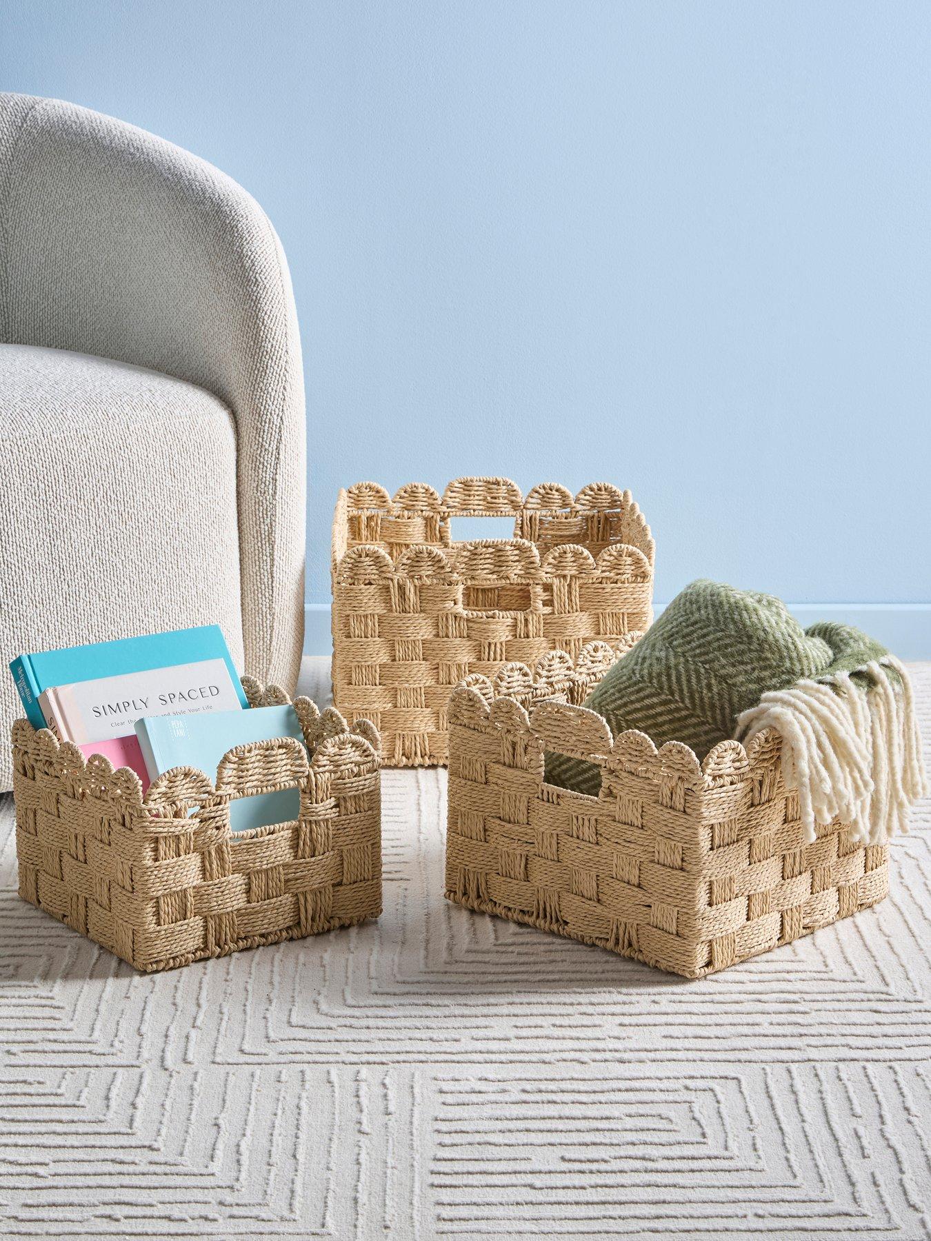 The Very Collection Set Of 3 Paper Rope Scallop Storage