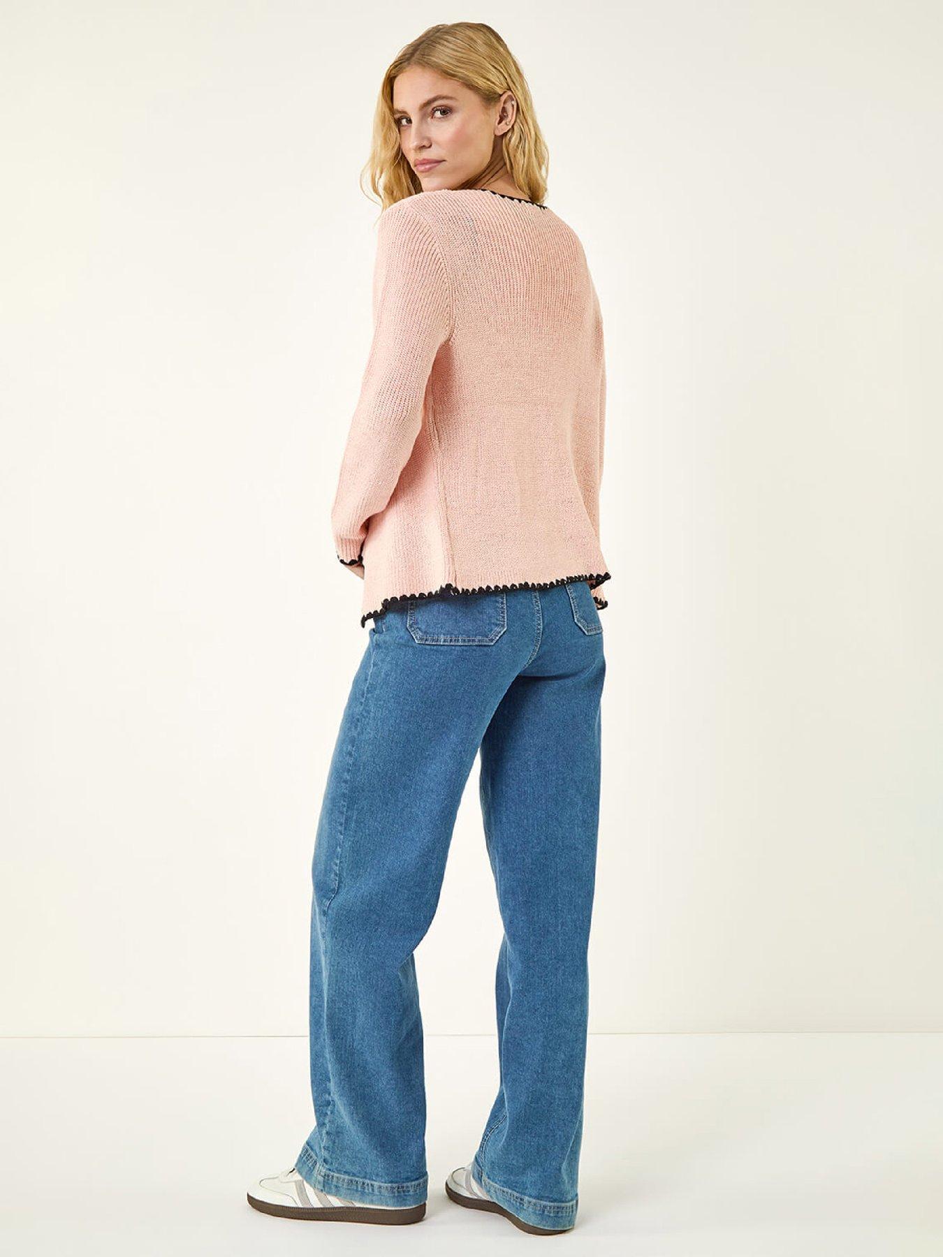 Image 2 of 5 of Roman Sequin Trim Knit Cardigan