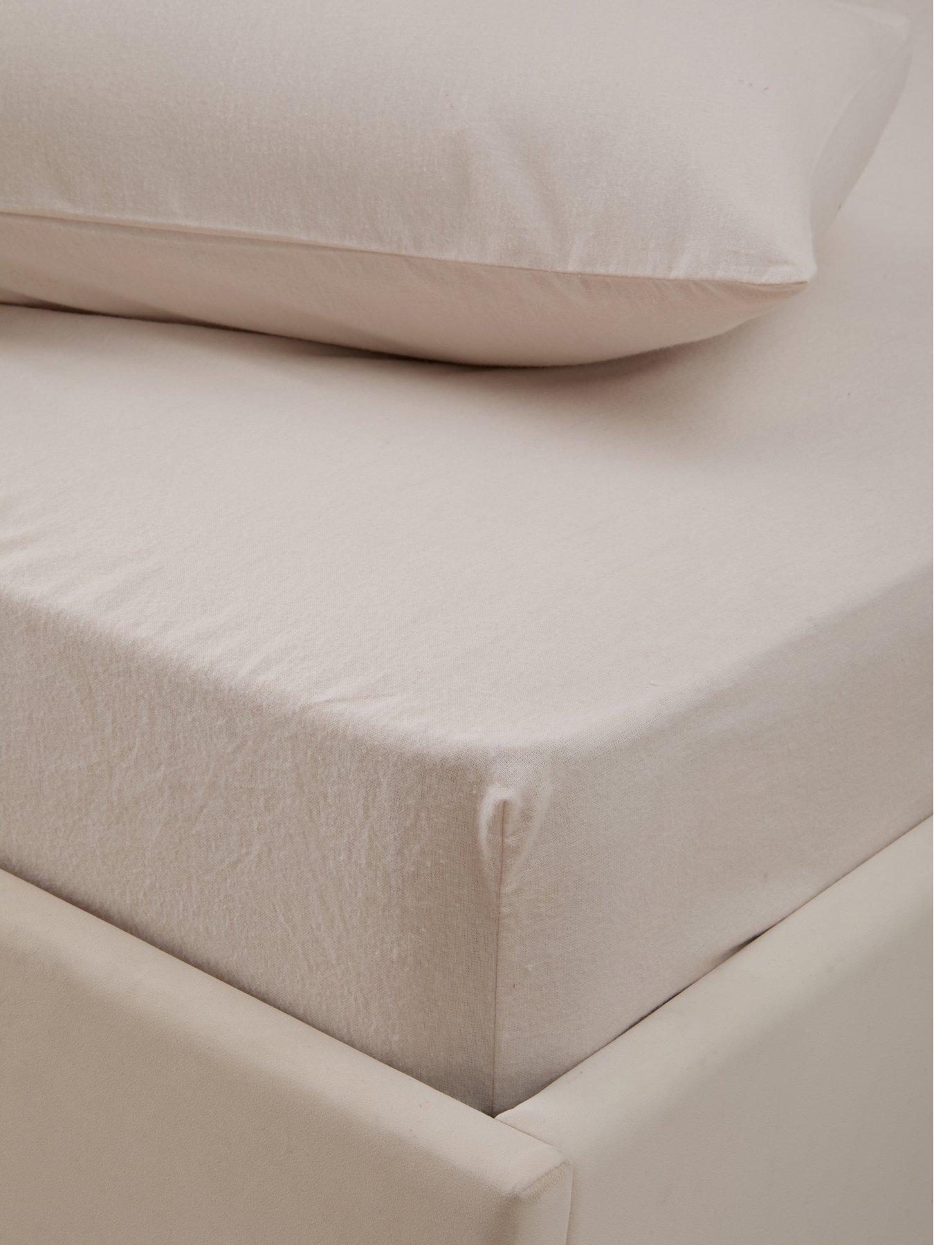 Image 1 of 5 of The Very Collection Brushed Cotton 28 cm Fitted Sheet