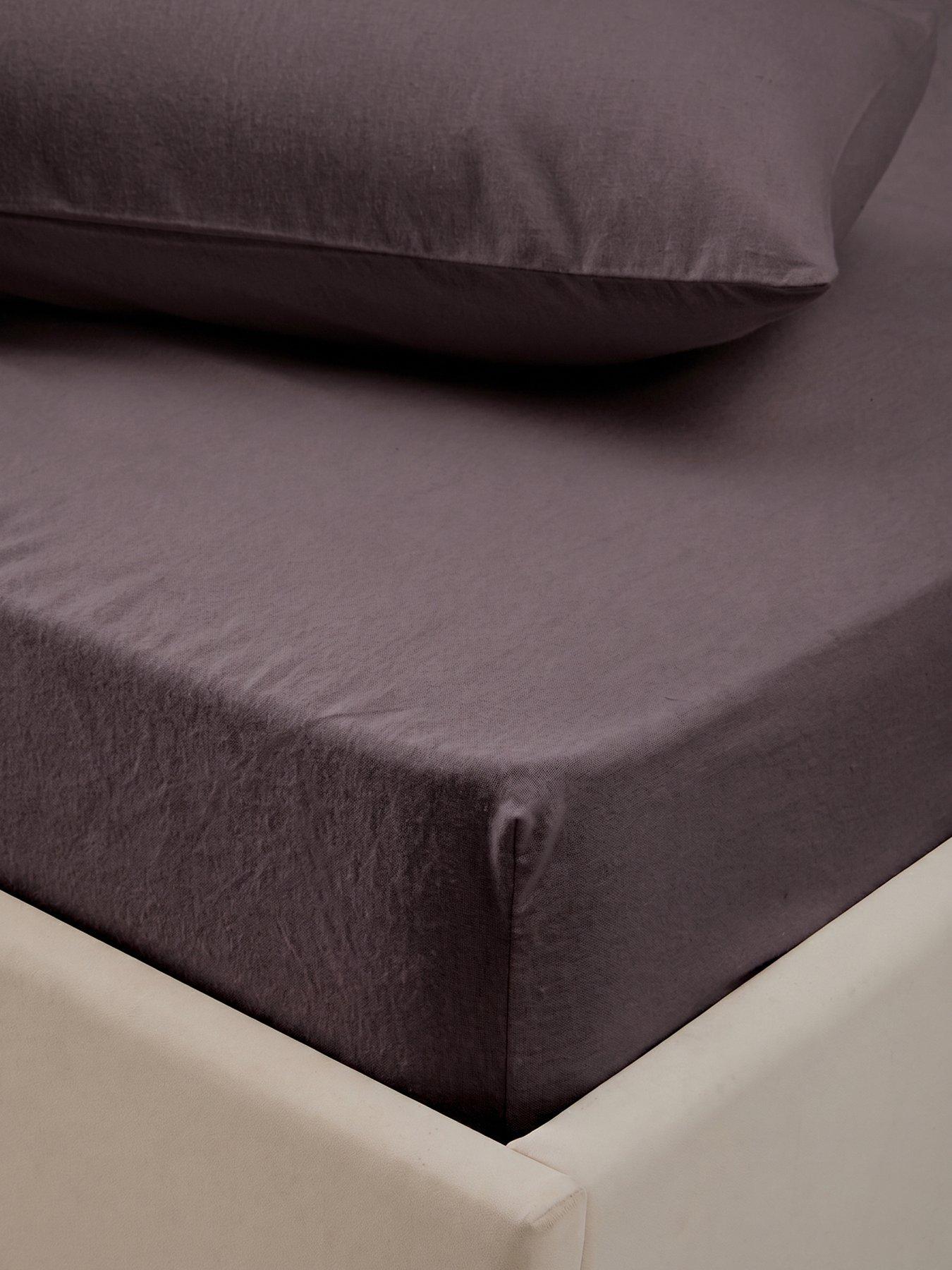 The Very Collection Brushed Cotton 28 cm Fitted Sheet
