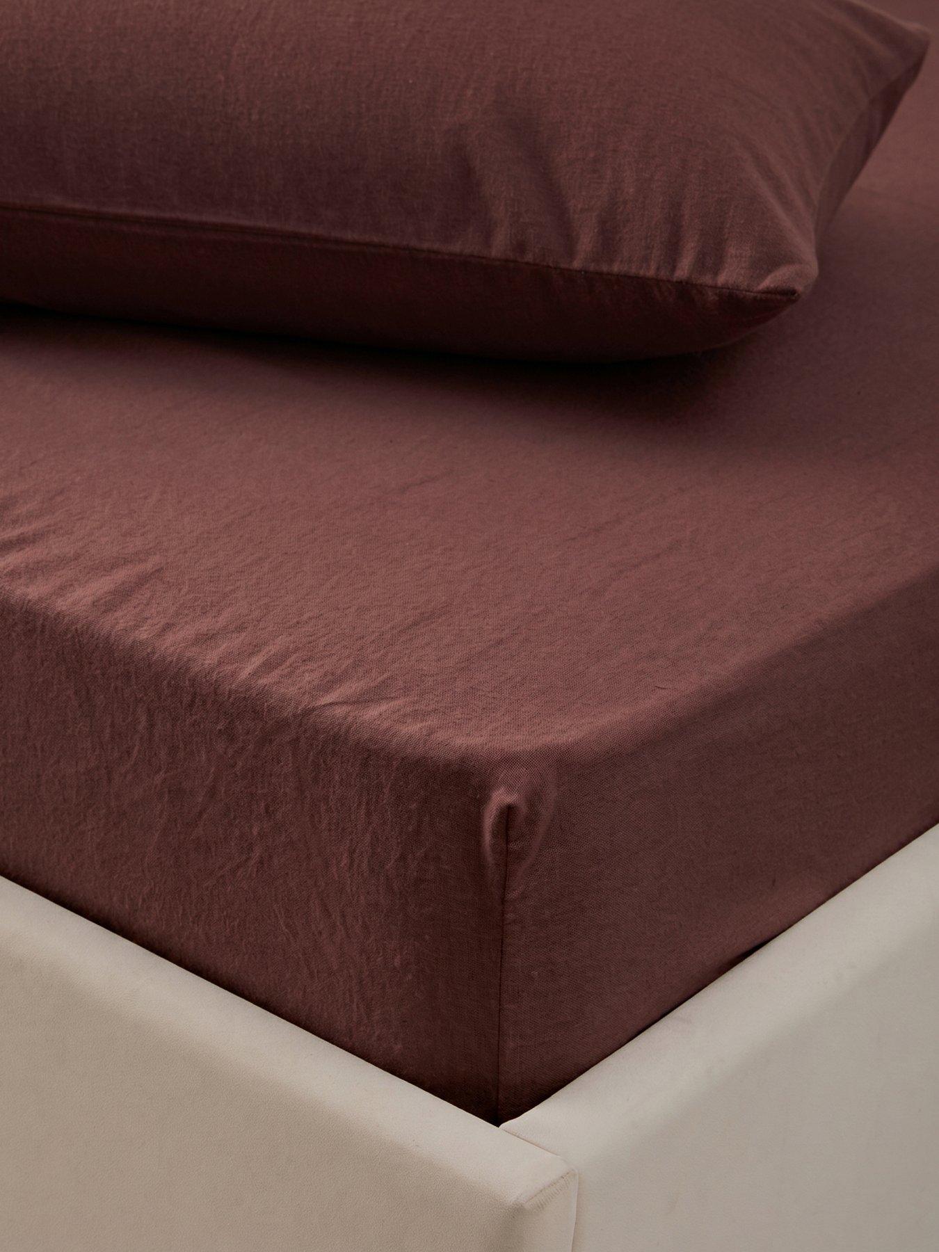 The Very Collection Brushed Cotton 28 cm Fitted Sheet