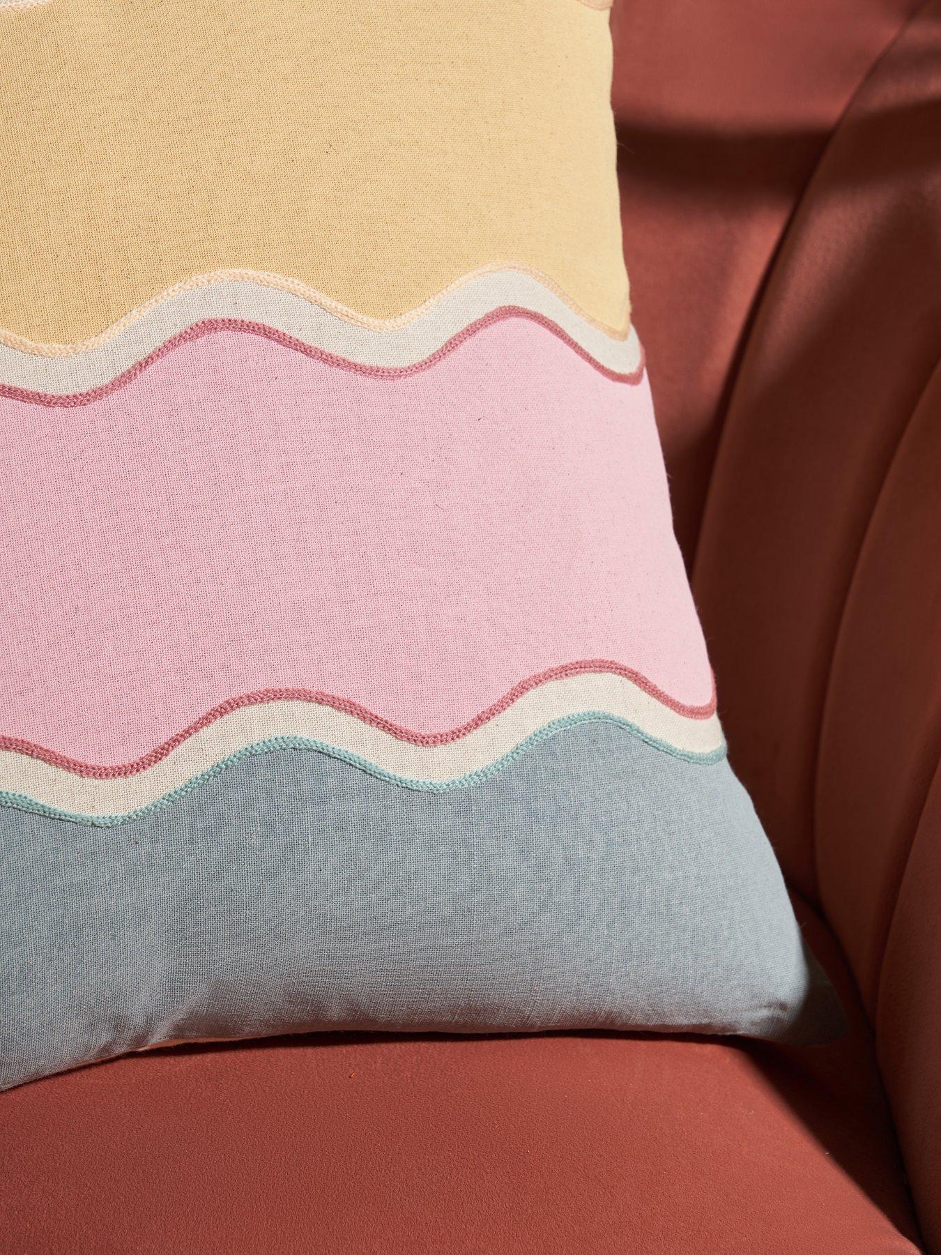 Image 4 of 5 of The Very Collection Palm Springs Wavy Stripe Cushion