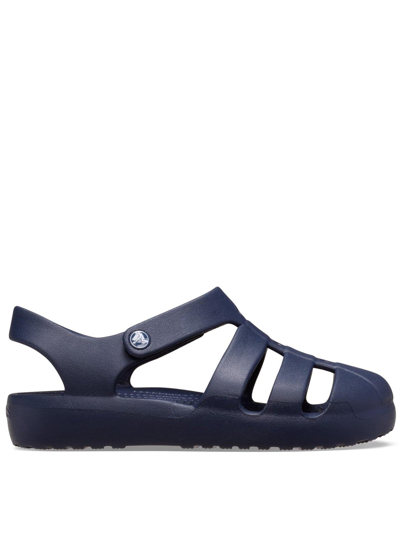 Image 1 of 6 of Crocs Toddler Classic Fisherman Sandal - Navy