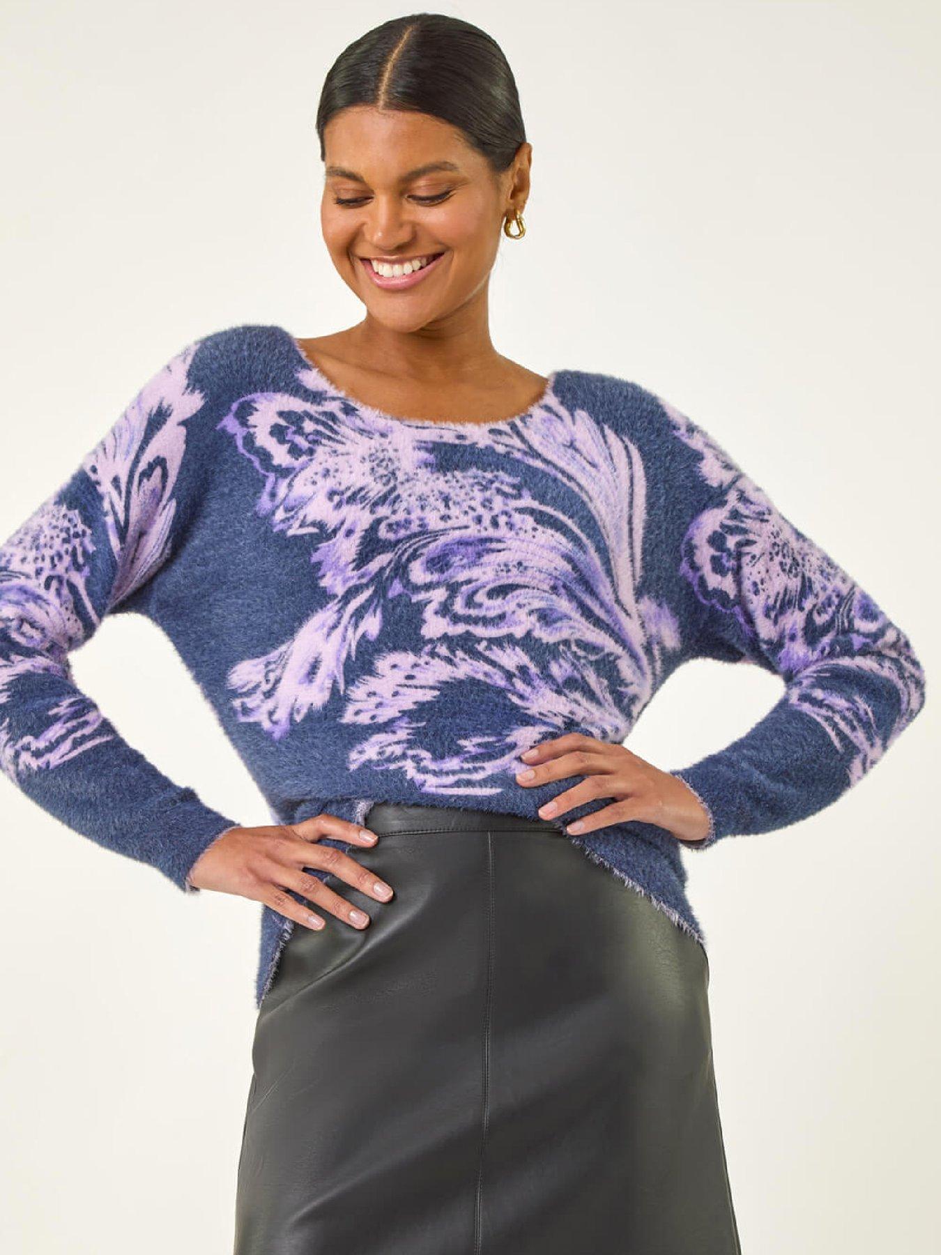 Image 1 of 5 of Roman Marble Print Knit Jumper