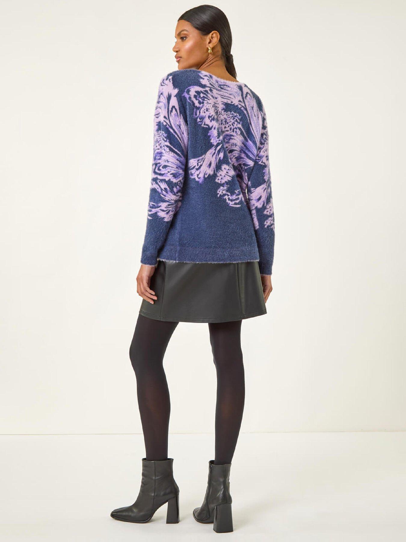 Image 2 of 5 of Roman Marble Print Knit Jumper