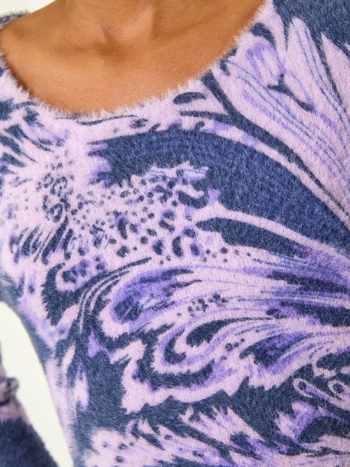 Image 5 of 5 of Roman Marble Print Knit Jumper