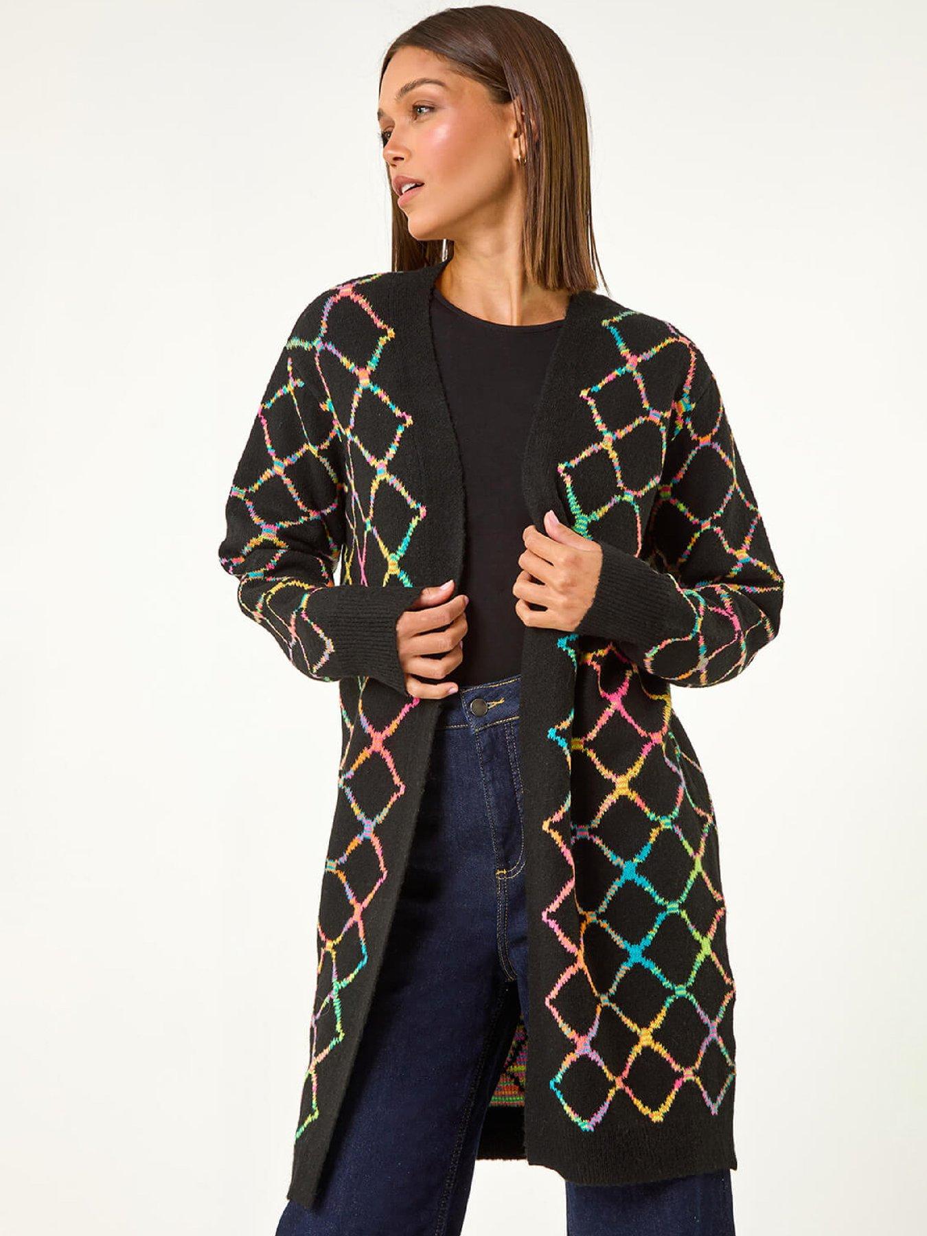 roman-longline-geometric-print-knit-cardiganfront