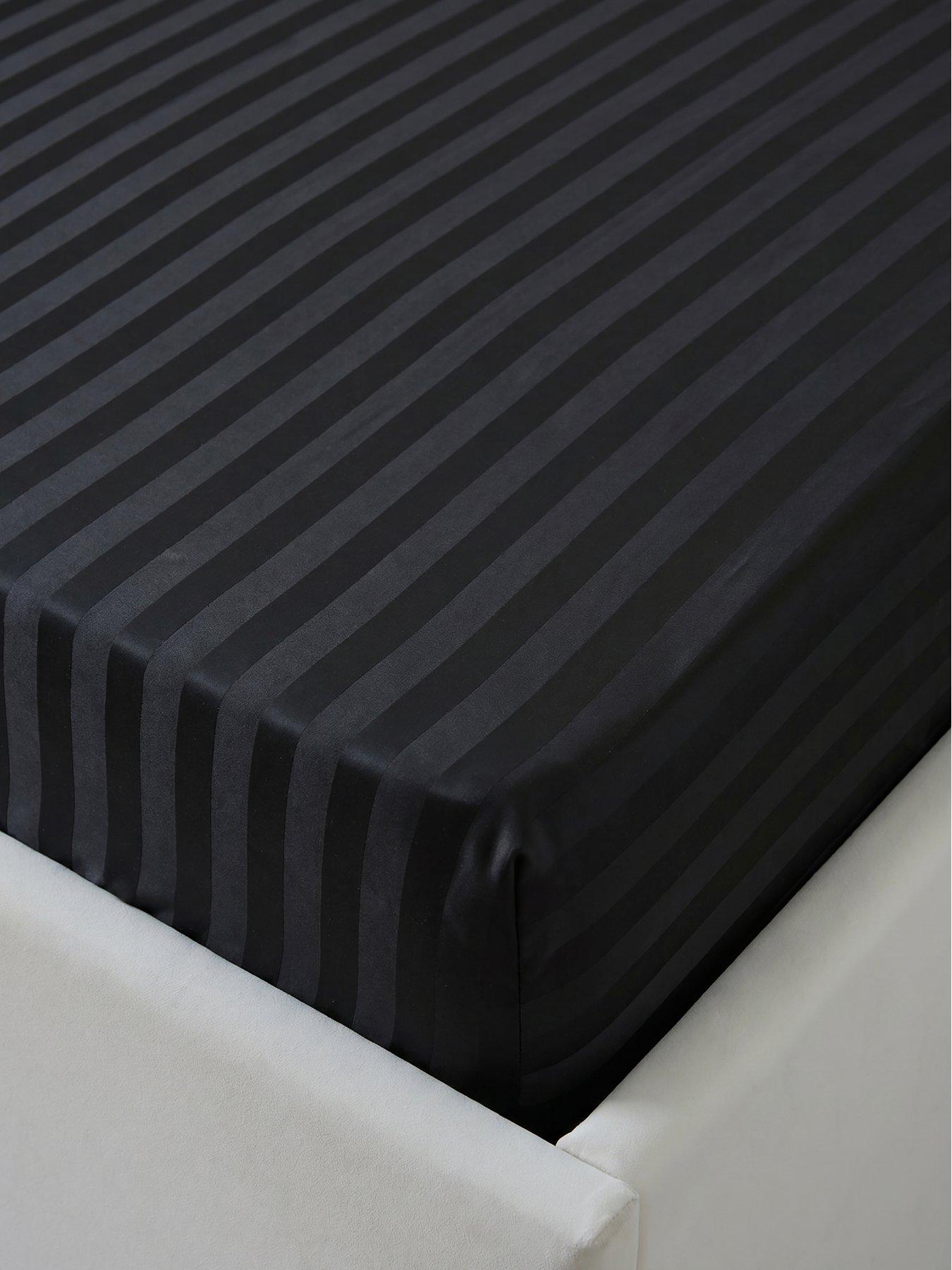 The Very Collection Super Soft Hotel Stripe 28cm Fitted Sheet
