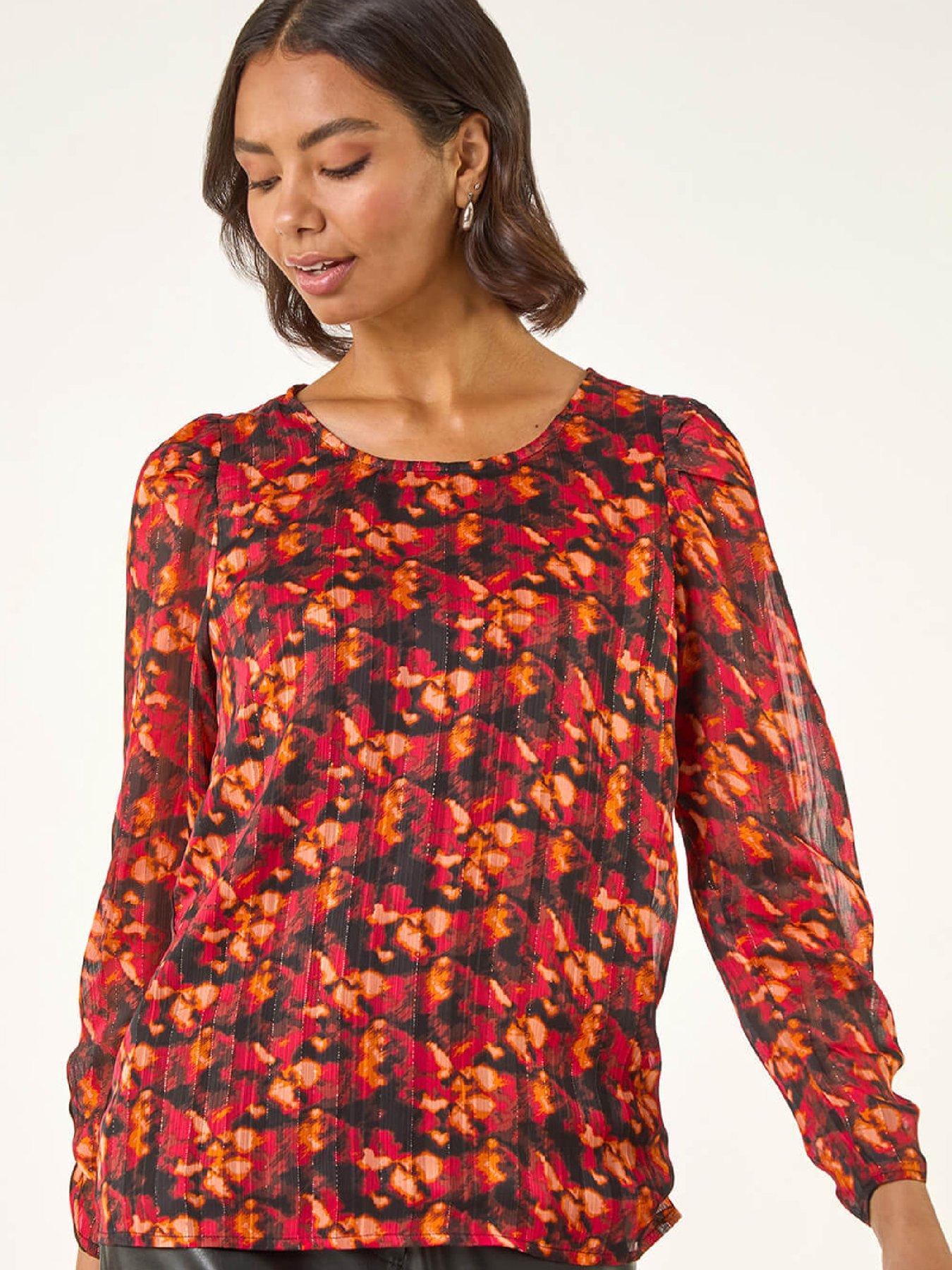 Image 1 of 5 of Roman Blurred Satin Stripe Top