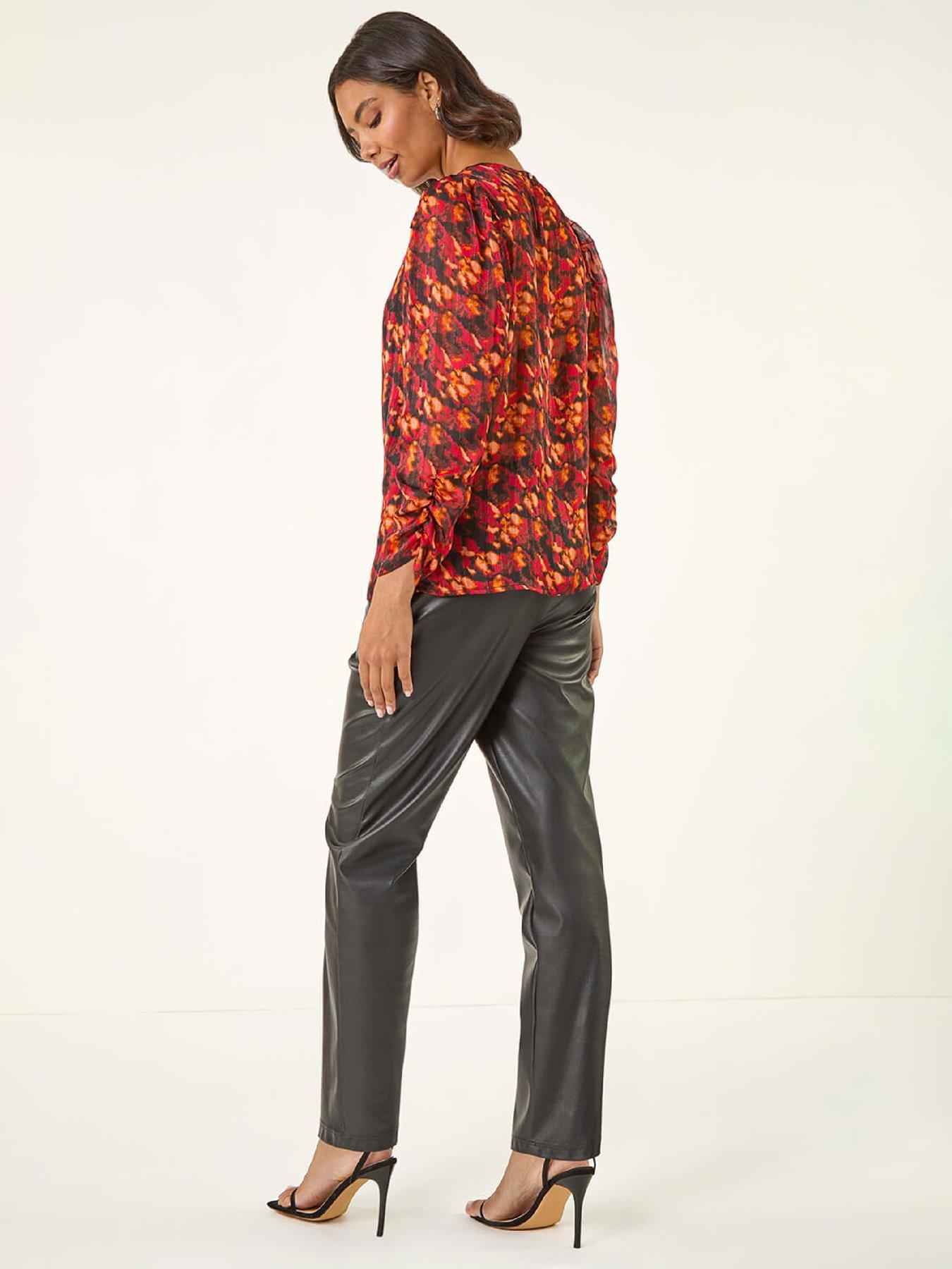 Image 2 of 5 of Roman Blurred Satin Stripe Top