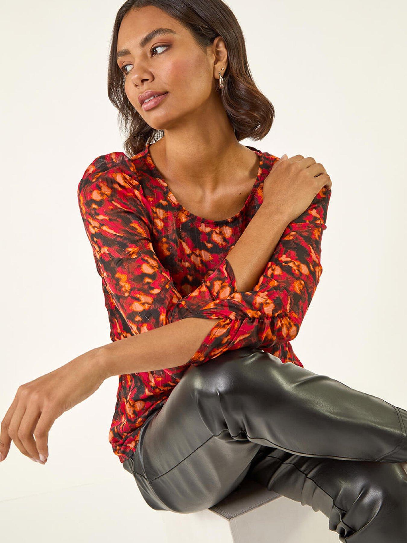 Image 4 of 5 of Roman Blurred Satin Stripe Top