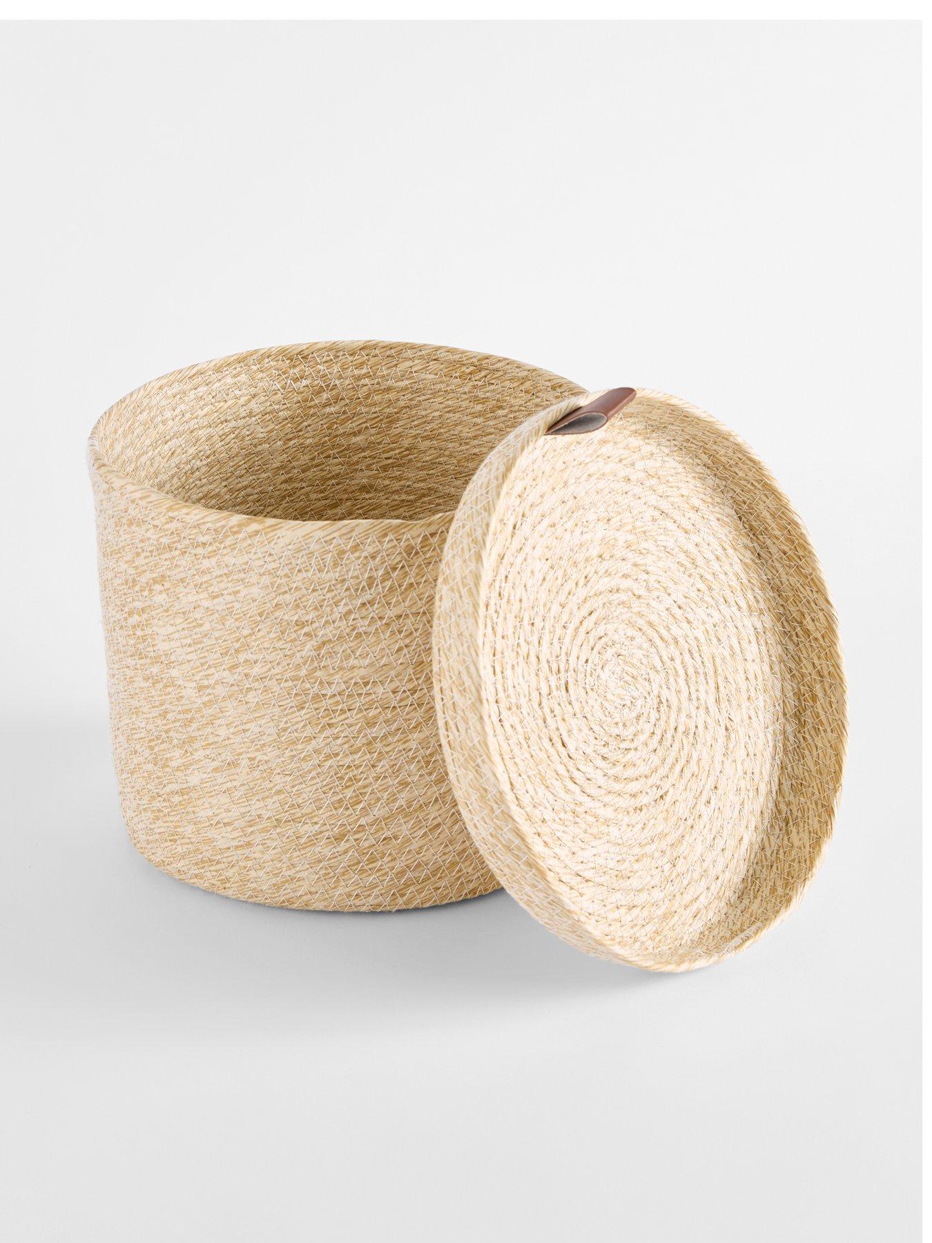 Image 4 of 6 of The Very Collection Set of 2 Paper Rope Basket with Lid