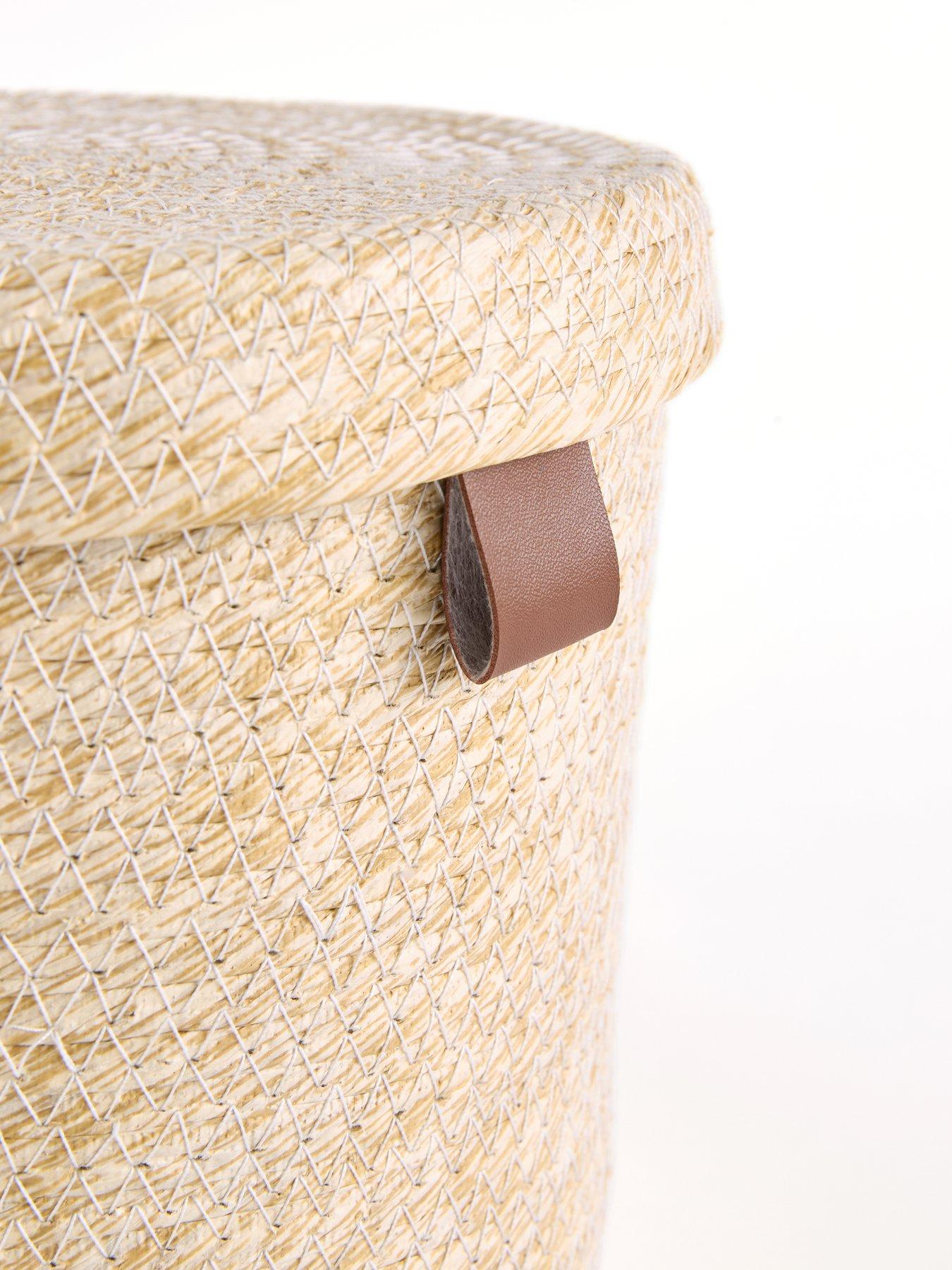 Image 5 of 6 of The Very Collection Set of 2 Paper Rope Basket with Lid