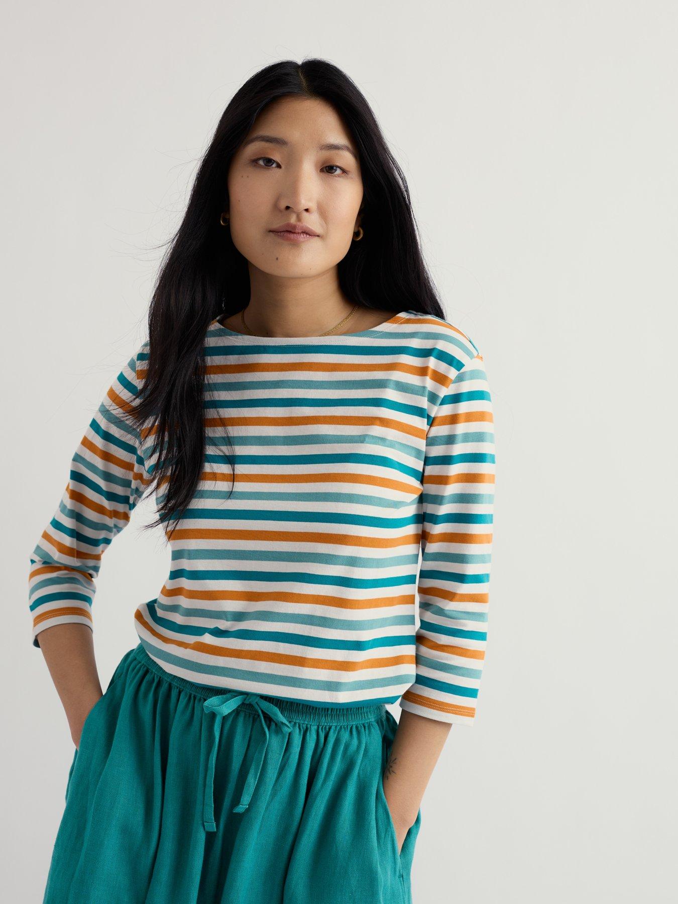 Seasalt Cornwall Sailor Top Tri Mini Cornish Deep Dive - Multi