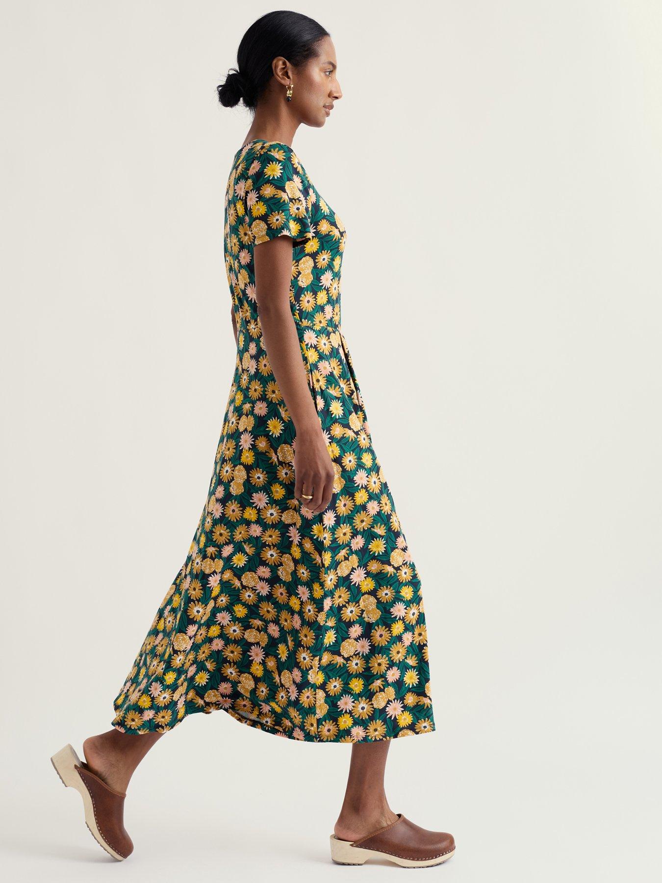 Image 3 of 5 of Seasalt Cornwall Veronica Dress Marigold Meadow Inkwell - Multi
