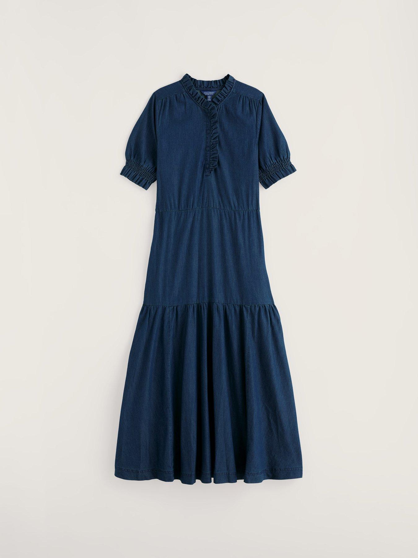 Image 4 of 5 of Seasalt Cornwall Feather Star Dress Mid Wash Indigo - Multi
