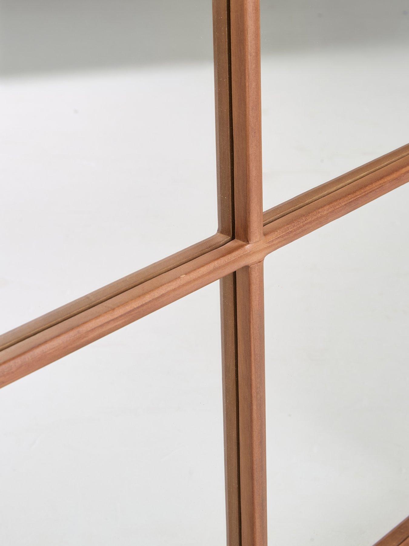 Image 6 of 8 of The Very Collection Natural Window Pane Mirror 75x155cm