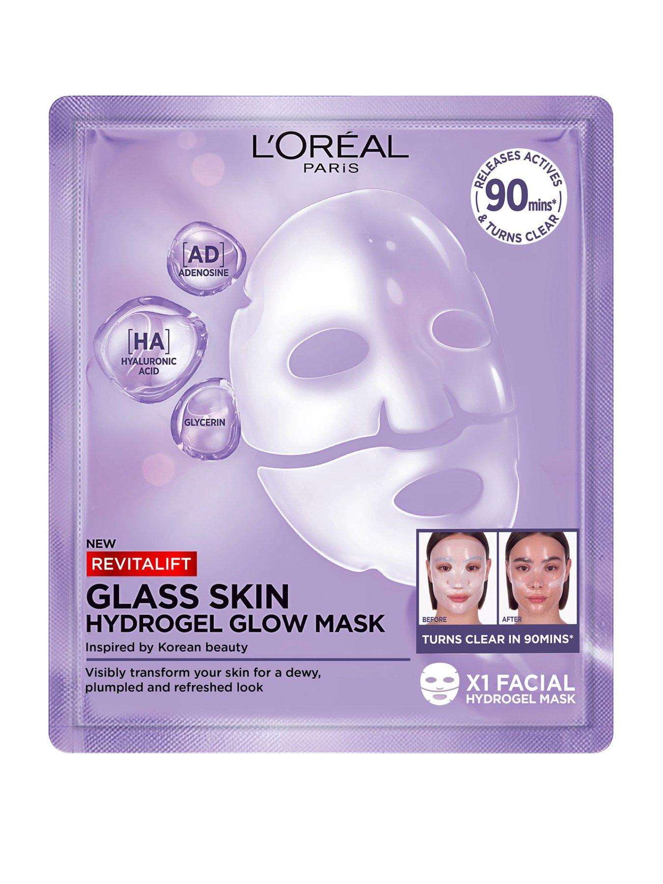 Image 1 of 8 of L'Oreal Paris L'Oreal Paris Revitalift Filler Glass Skin Hydrogel Glow Mask (Single Pack)