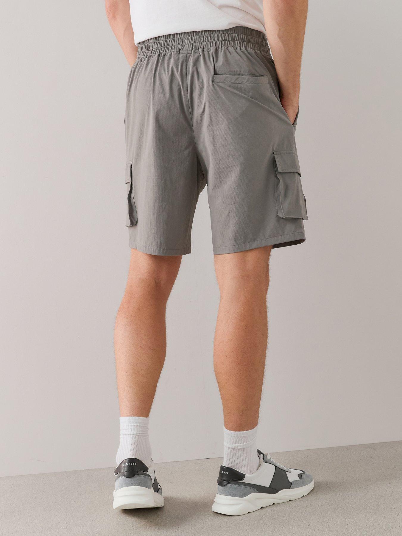 Image 2 of 7 of The Very Collection Elasticated Waist Cargo Shorts - Grey