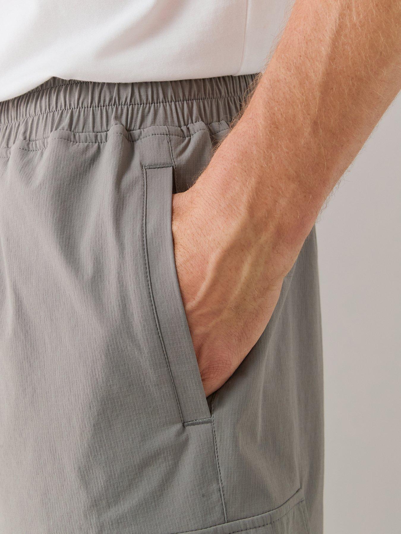 Image 5 of 7 of The Very Collection Elasticated Waist Cargo Shorts - Grey
